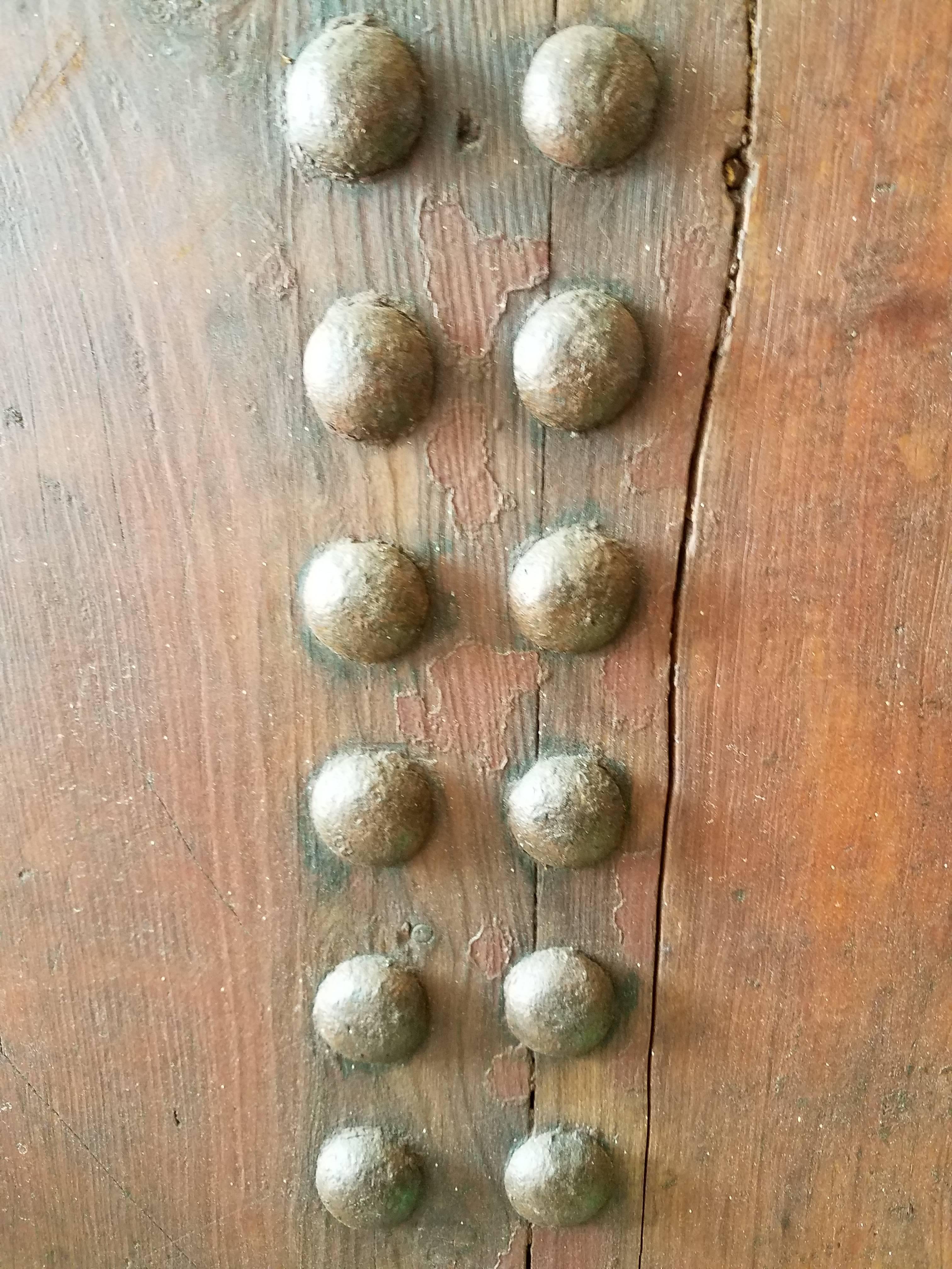 Early 20th Century Old Oudaya Dark Tan Moroccan Door, Ring Knocker For Sale