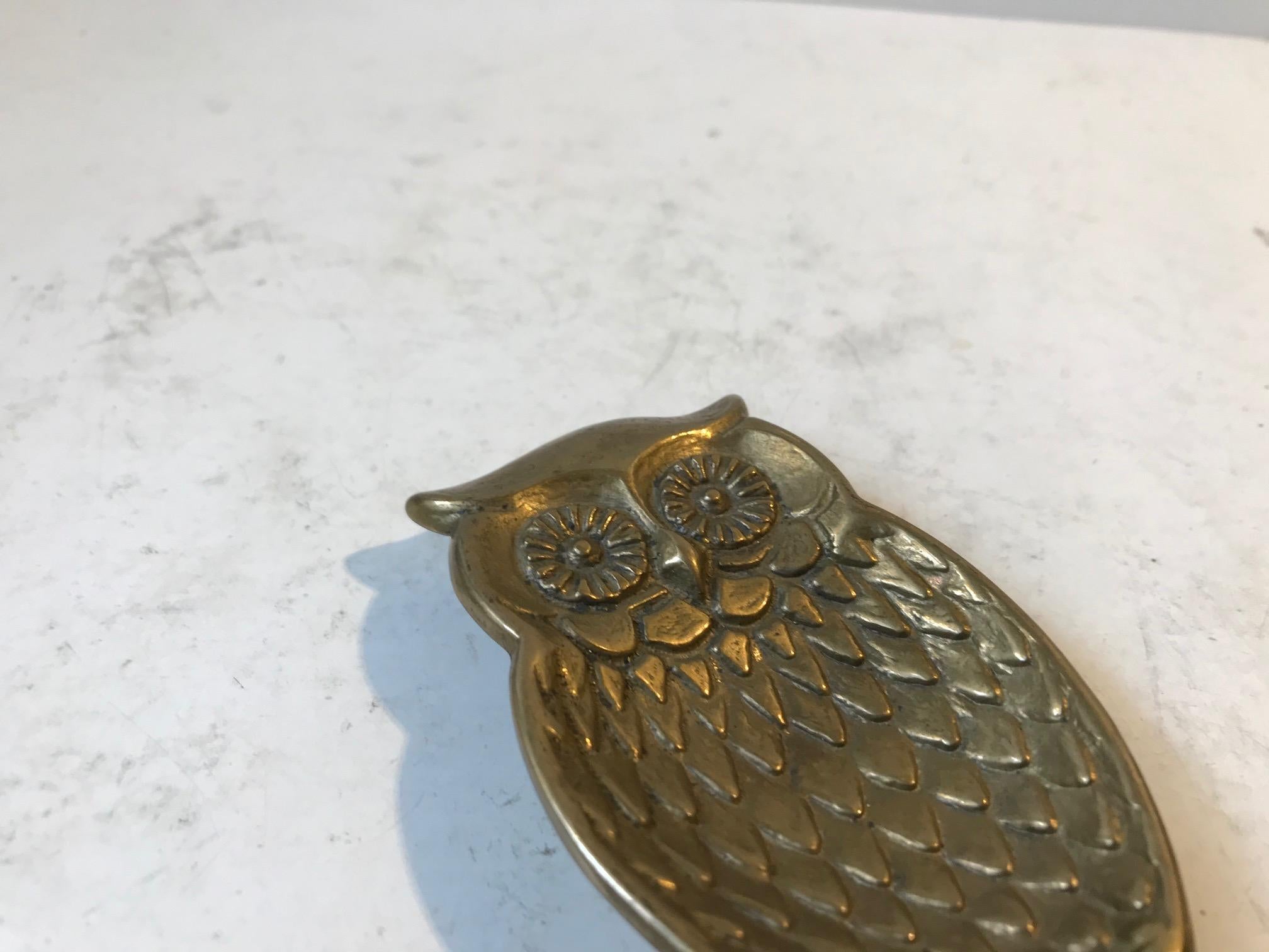 vintage owl ashtray