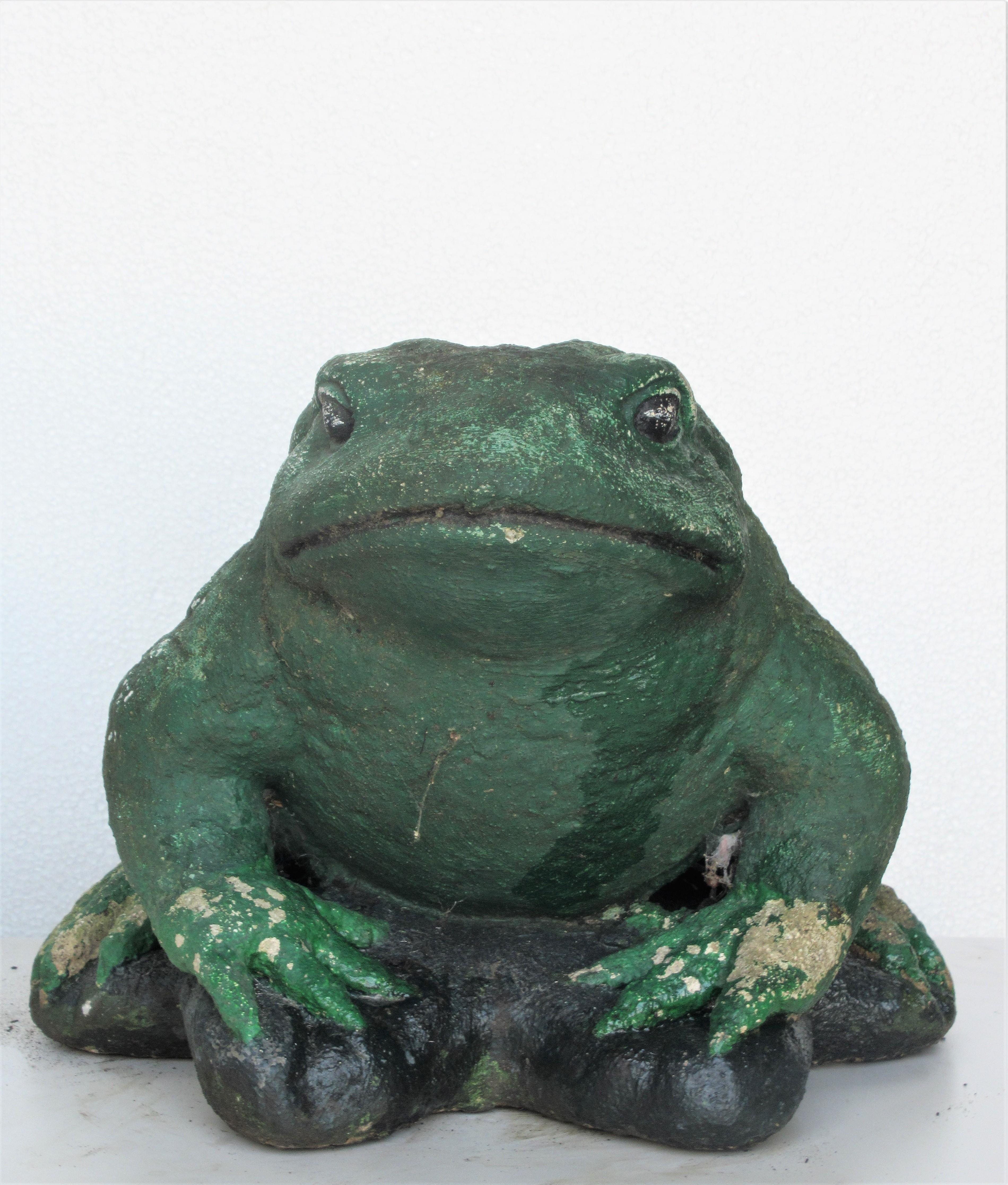  Old Painted Stone Garden Toads 7