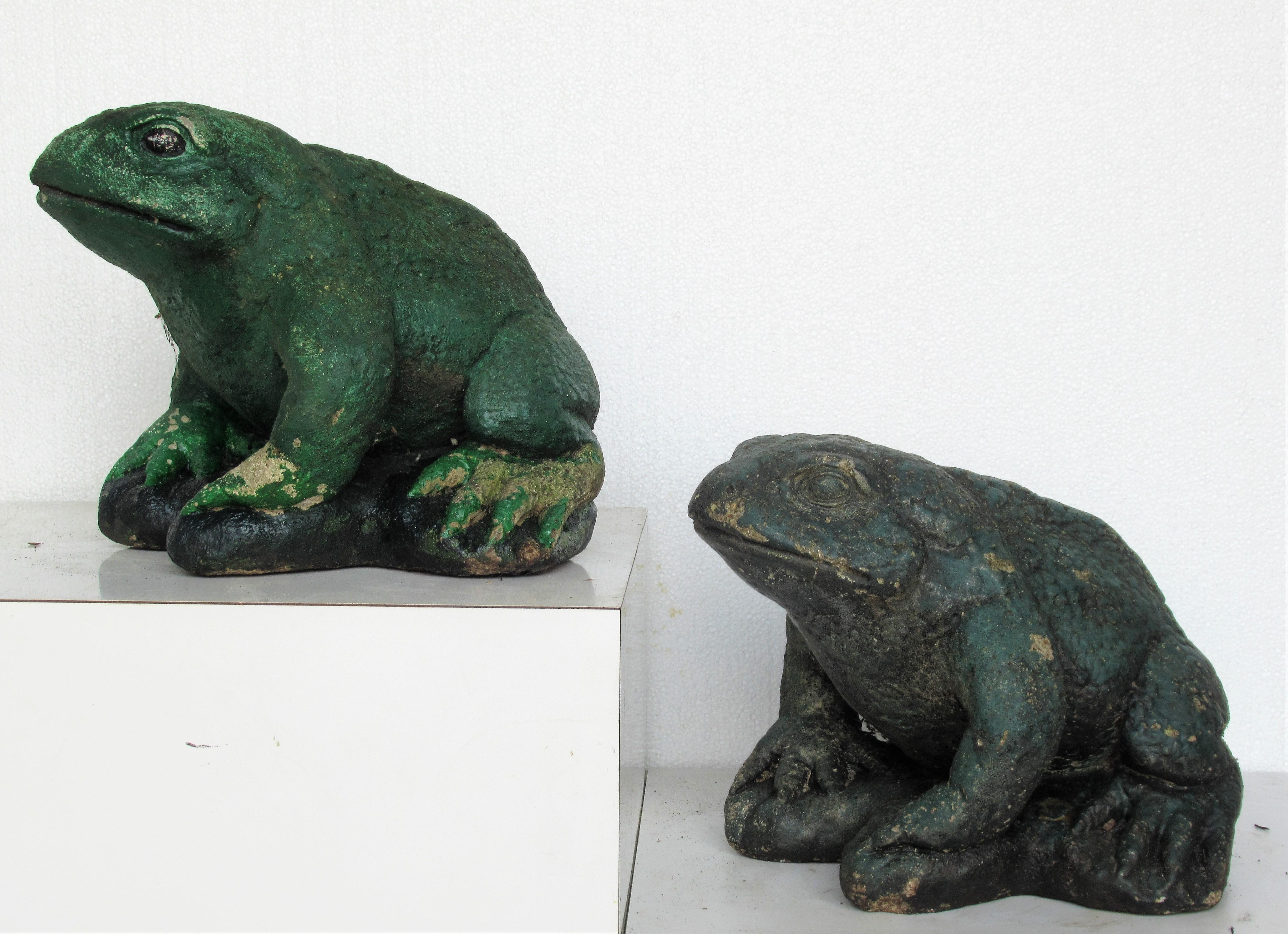  Old Painted Stone Garden Toads 9
