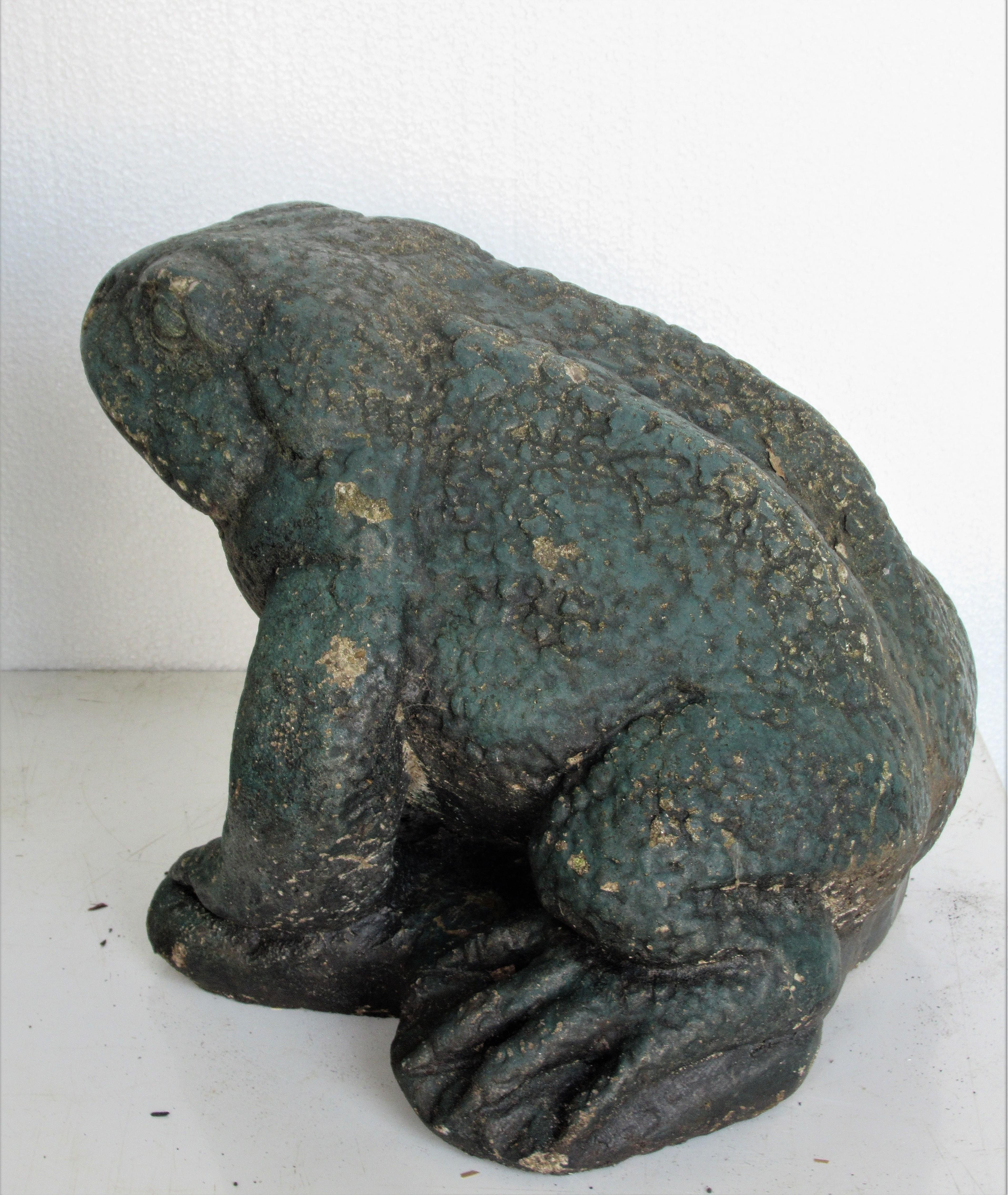American  Old Painted Stone Garden Toads