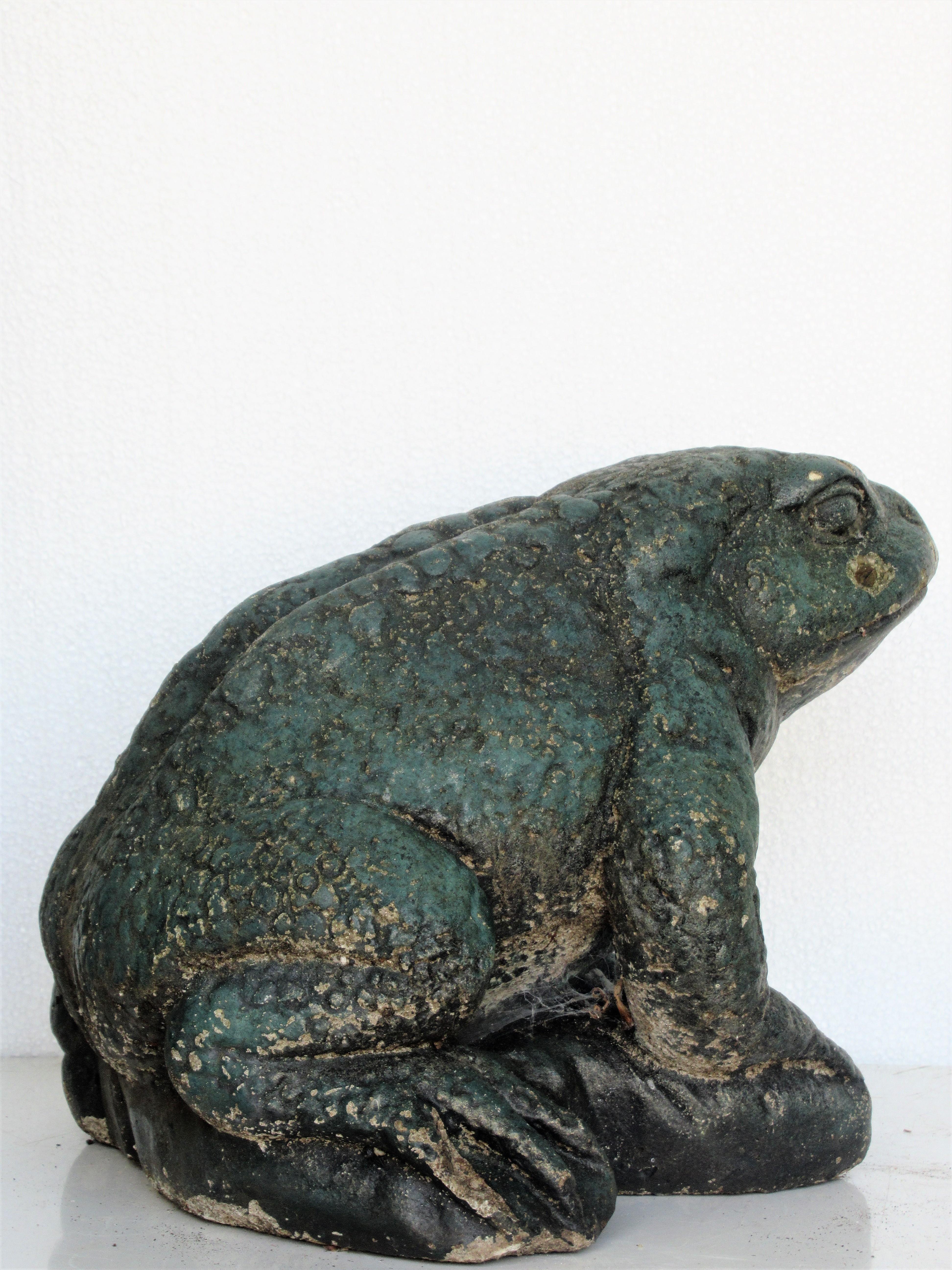  Old Painted Stone Garden Toads 2