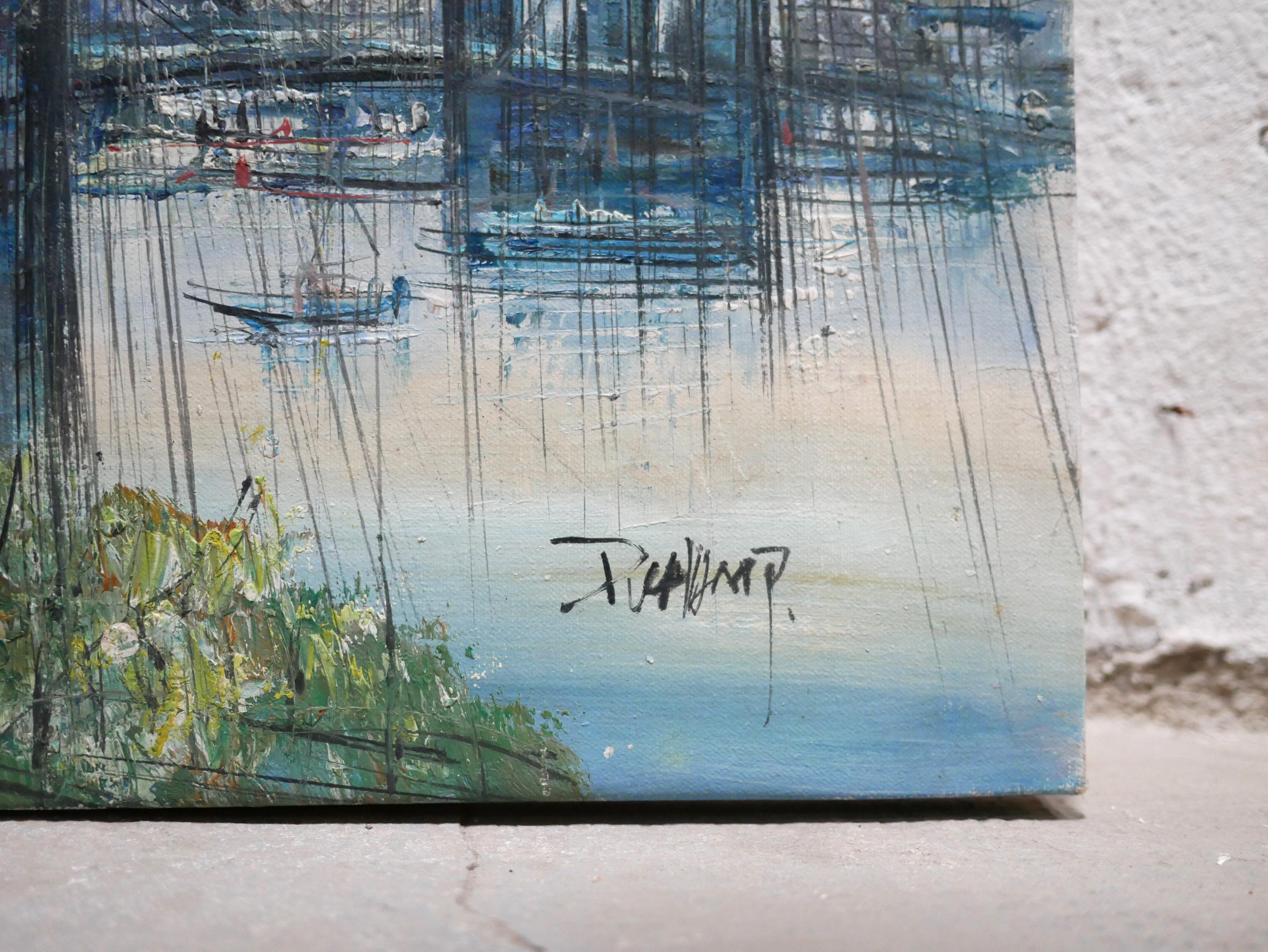 Altes Gemälde, Öl auf Leinwand, signiert Suzanne Duchamp (Französisch) im Angebot