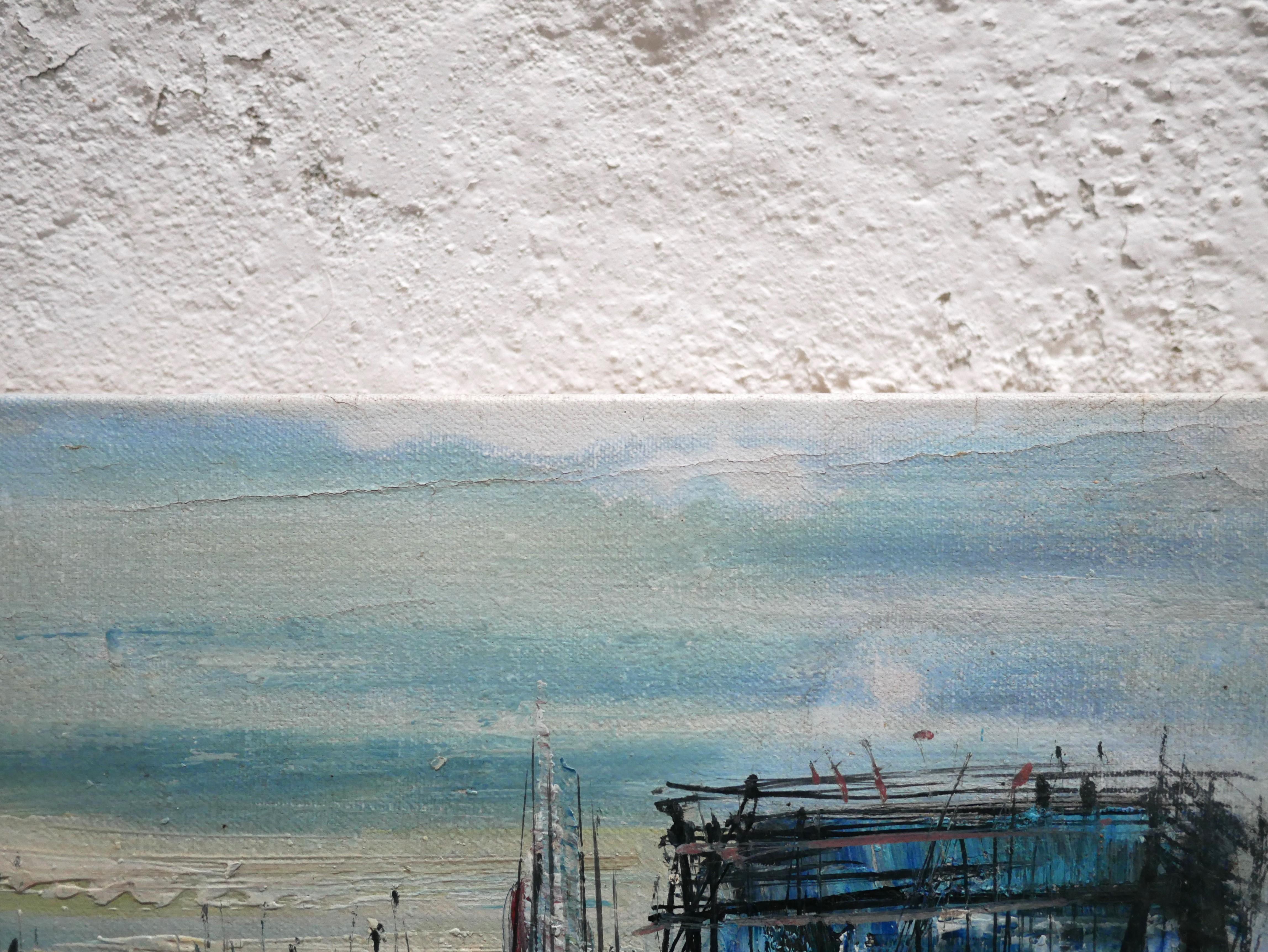 Altes Gemälde, Öl auf Leinwand, signiert Suzanne Duchamp im Angebot 3