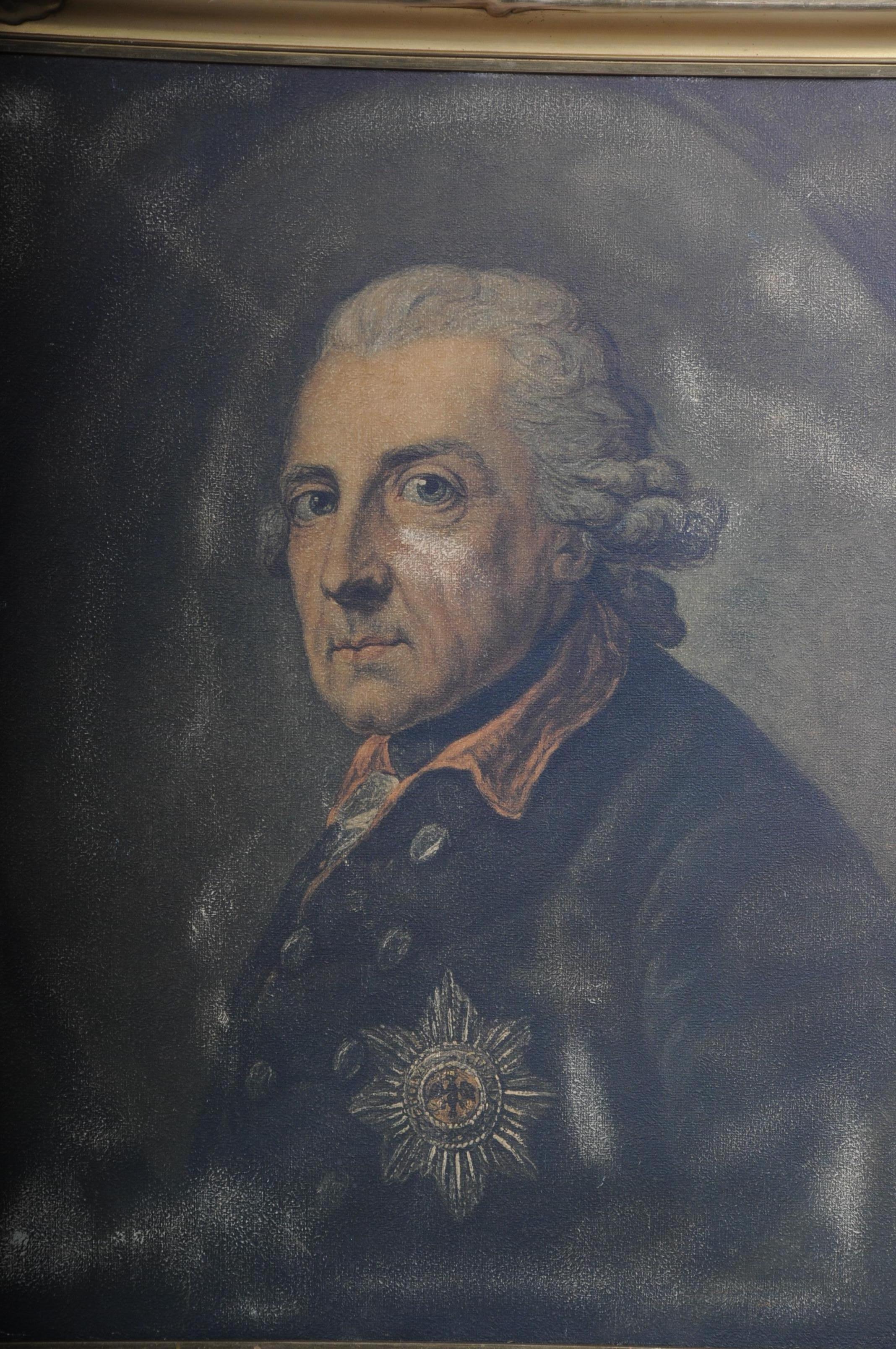Painting Portrait of Fridrich II the Great 20th century after A. Graff

Classic well-known portrait painting of Frederick II the great after Anton Graff.
King Frederick II of Prussia, Frederick the great, portrait.

(S-219).