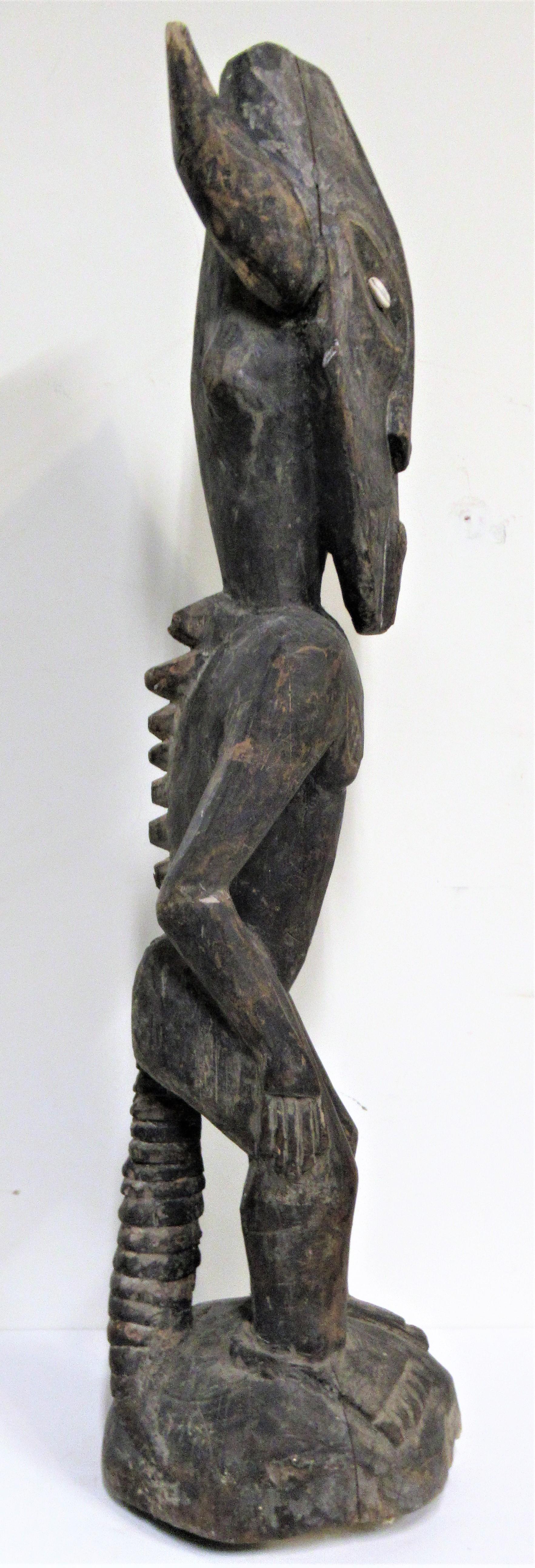 Shell Old Papua New Guinea Ancestral Standing Figure For Sale