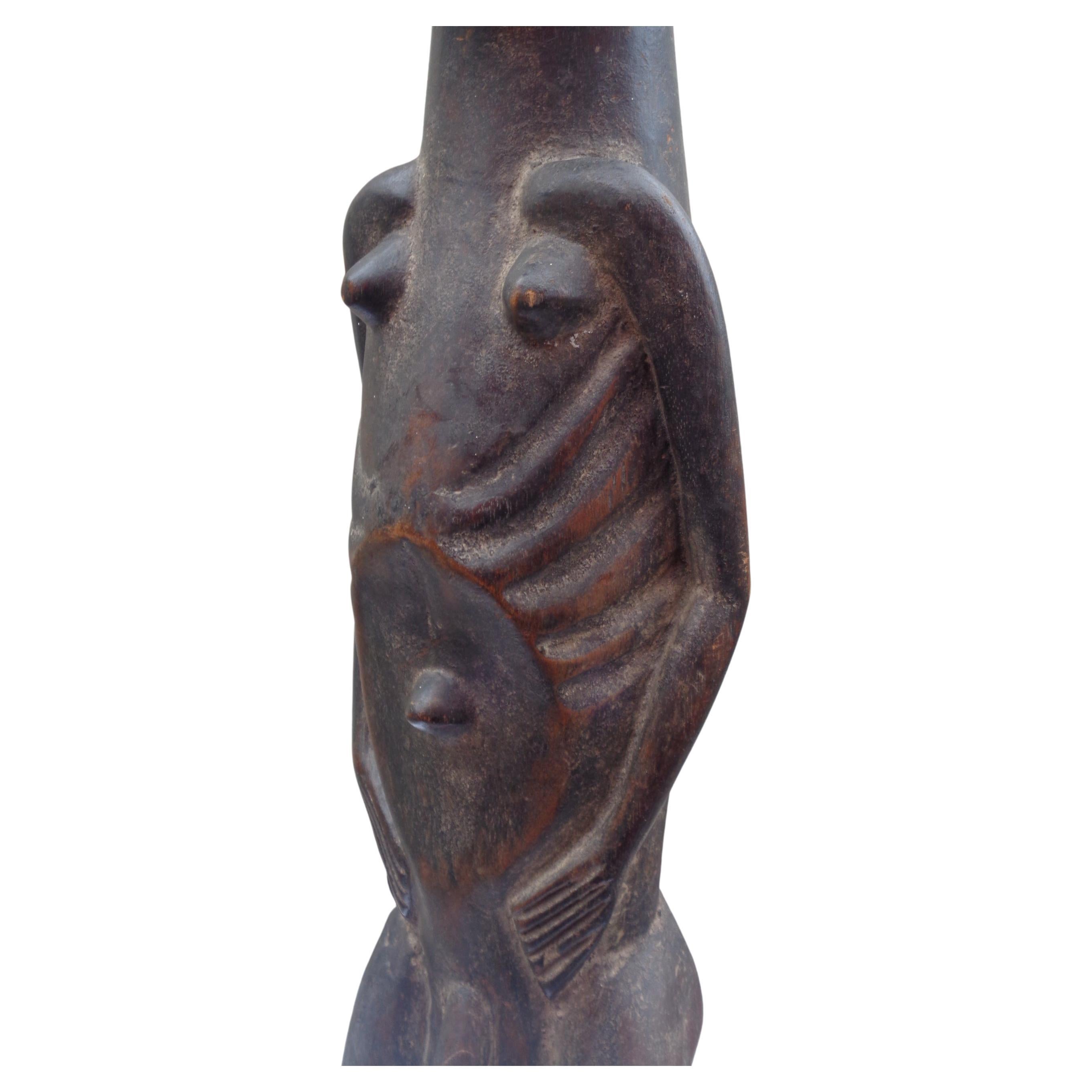  Oceanic Islands Carved Wood Male Figure For Sale 2
