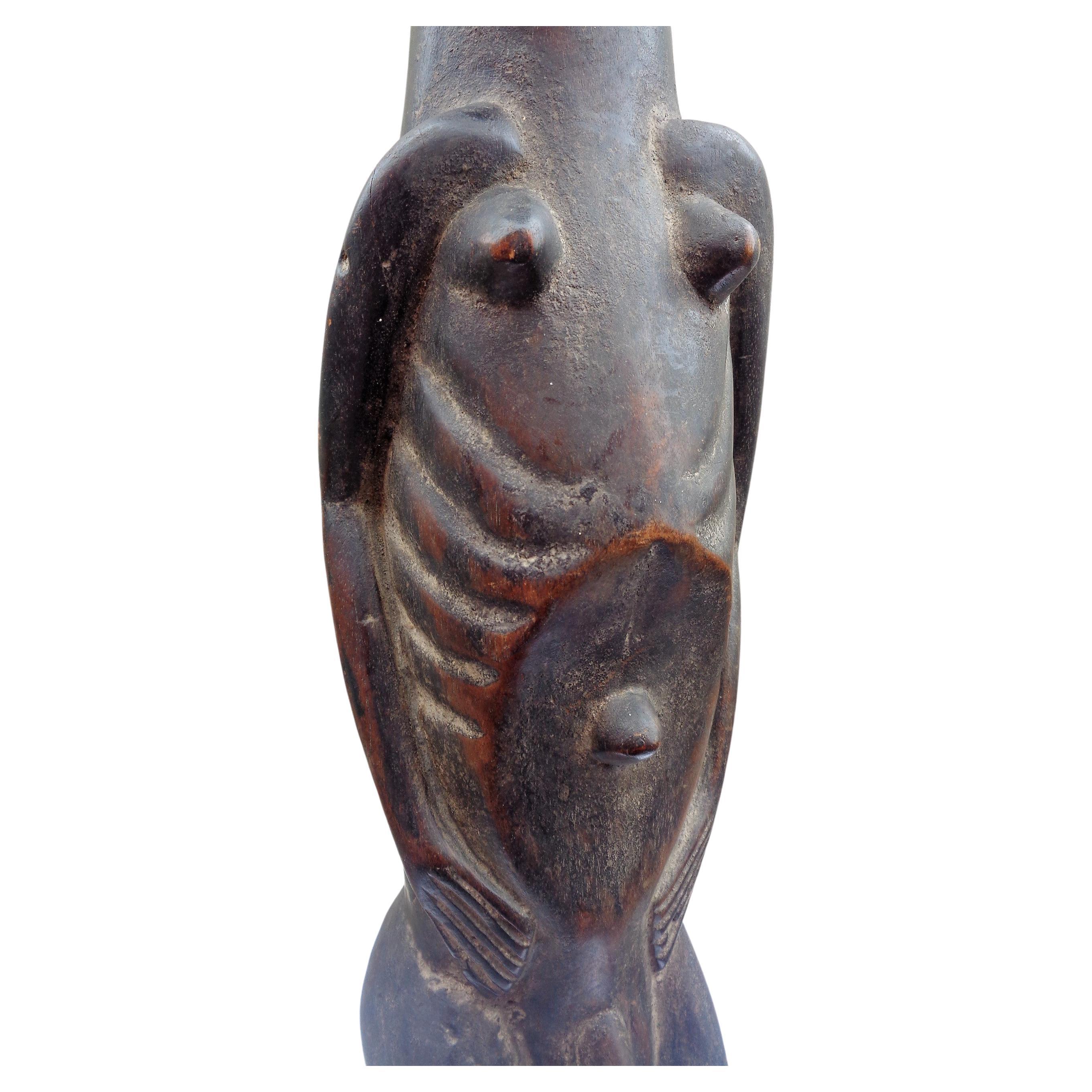  Oceanic Islands Carved Wood Male Figure For Sale 4