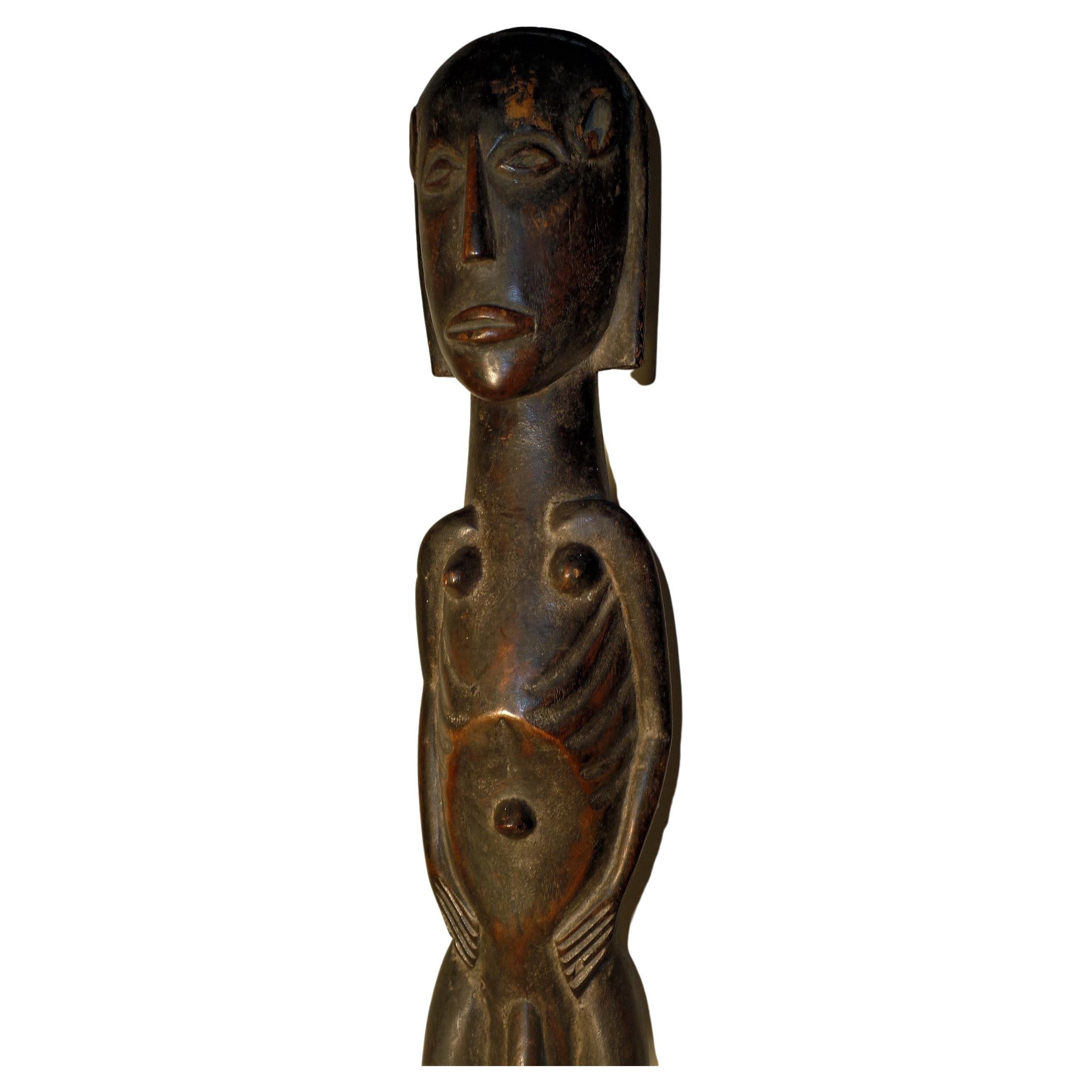  Oceanic Islands Carved Wood Male Figure For Sale 7