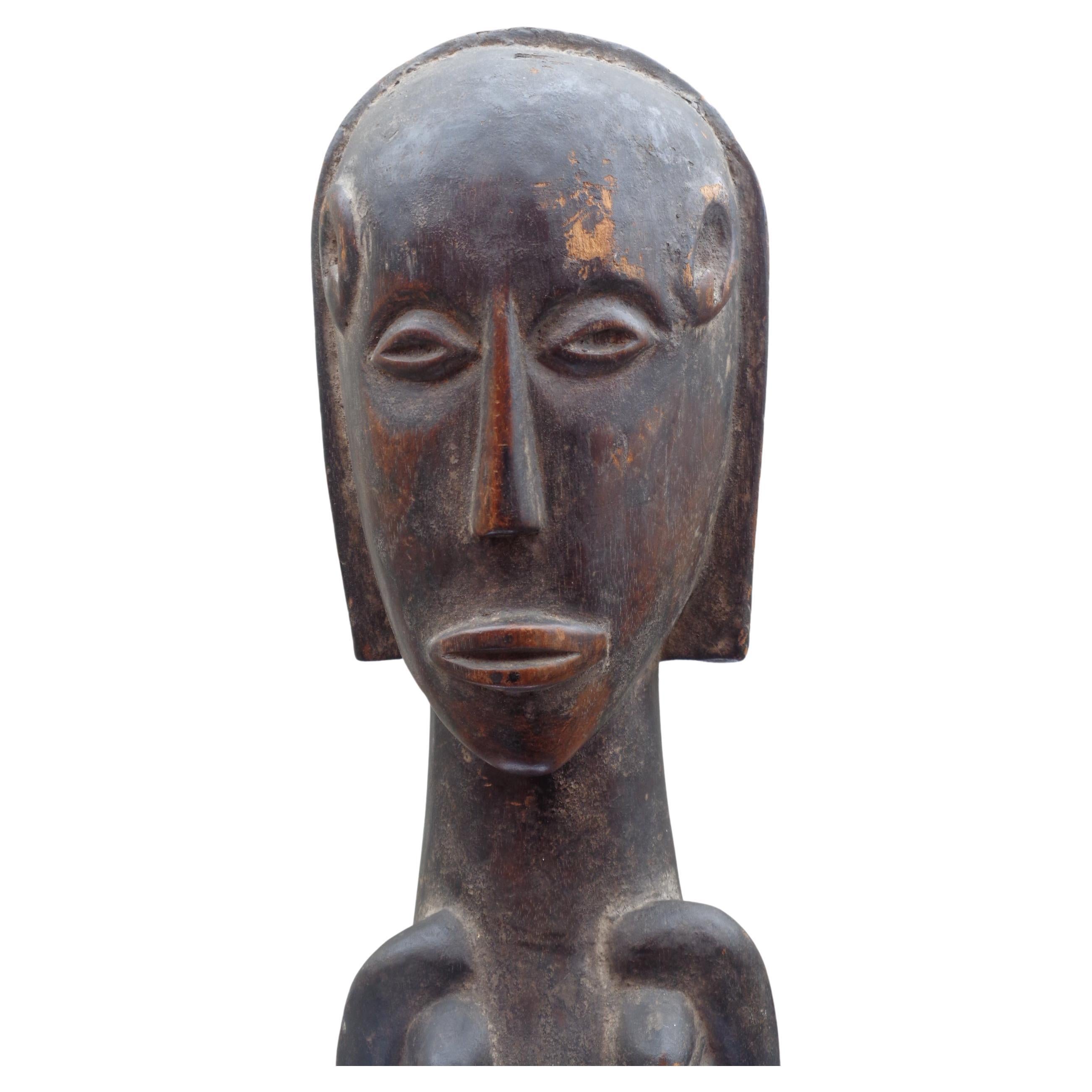 Unknown  Oceanic Islands Carved Wood Male Figure For Sale