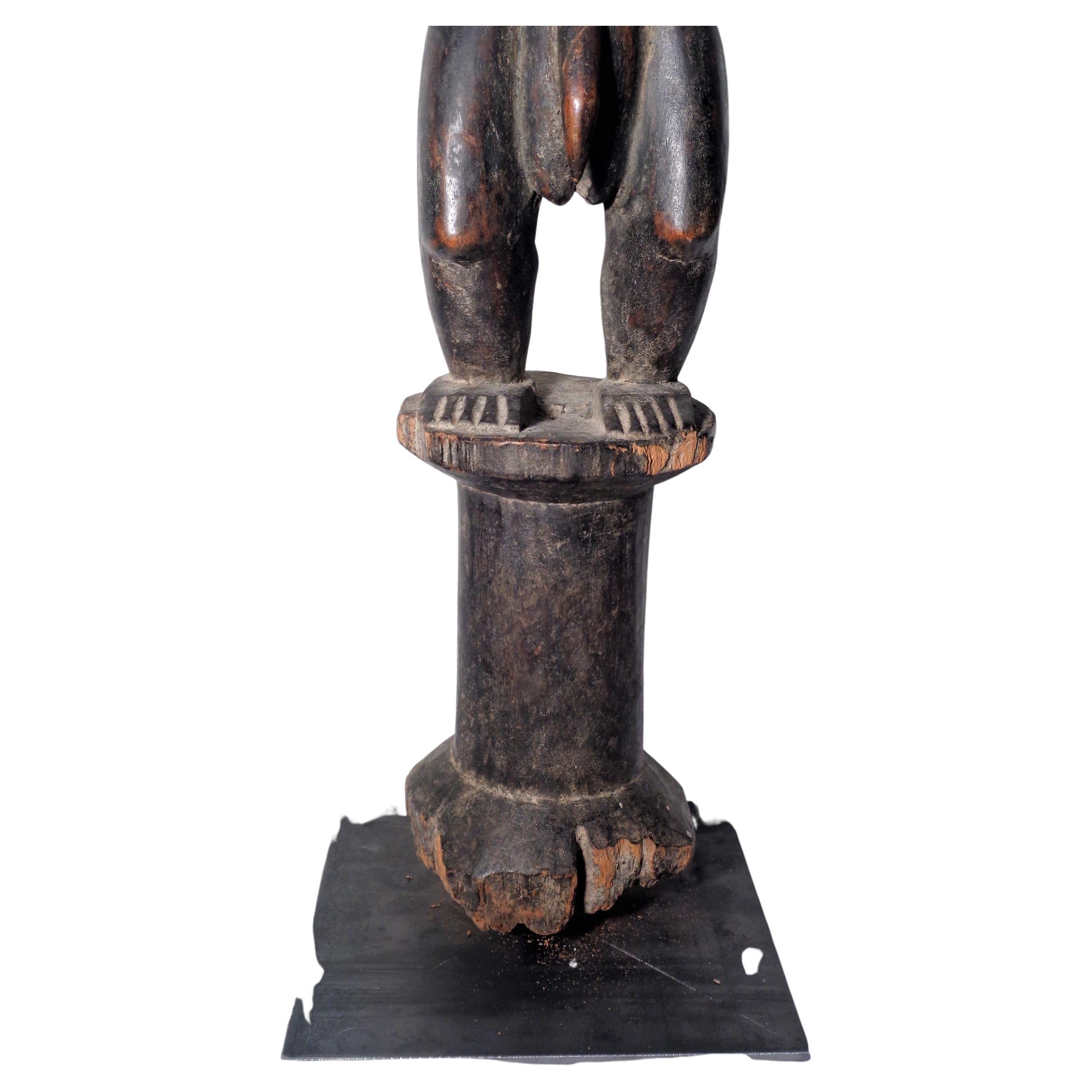 Oceanic Islands Carved Wood Male Figure In Good Condition For Sale In Rochester, NY