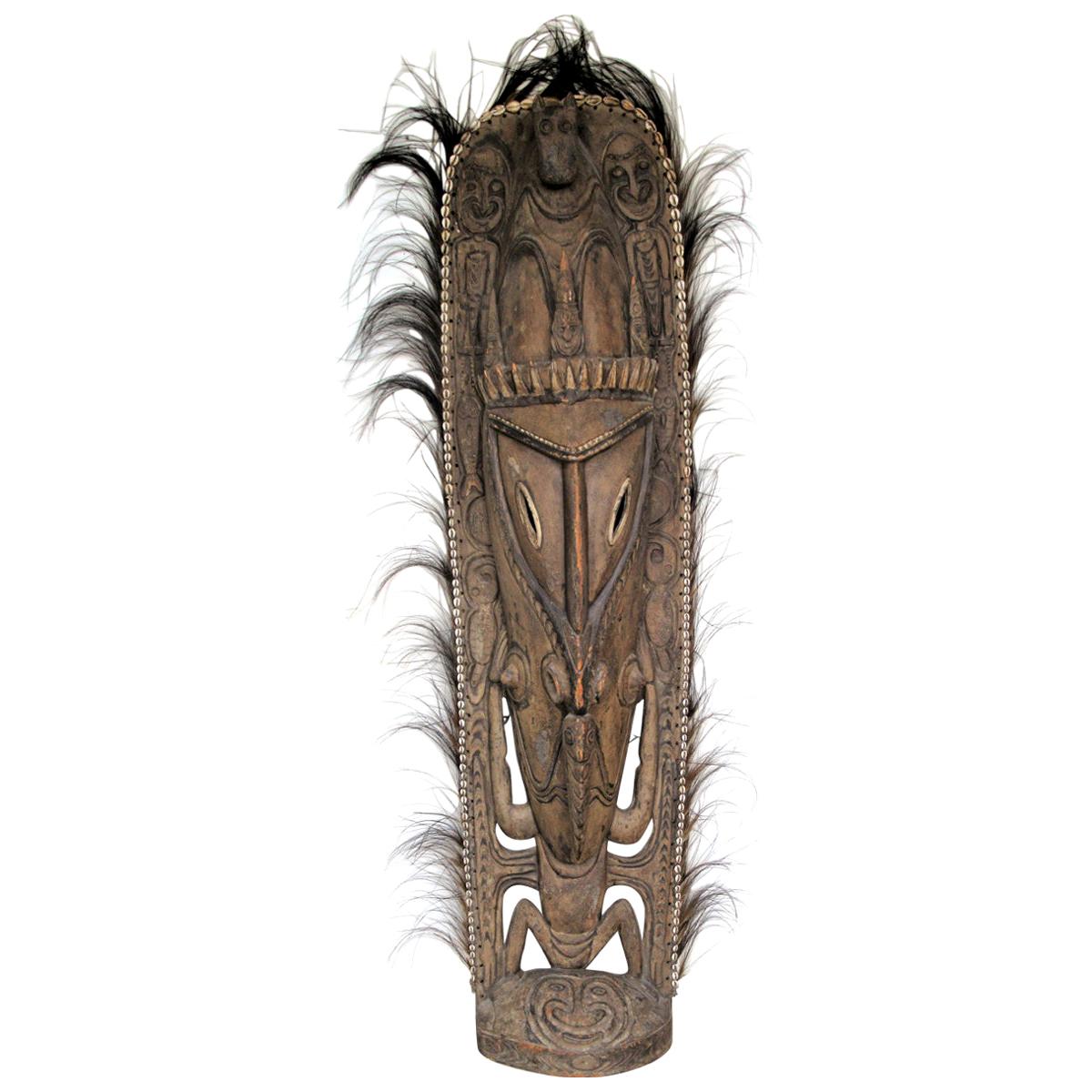 Old Papua New Guinea Men's Sacred Spirit House Totem
