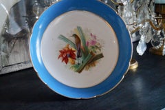 Old Paris Hand Painted Porcelain Compotier Fruit Bowl on Stand, France, 1880