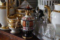Old Paris Perfume Bottle Decorated with Hand Painted Chinoiserie Decorations