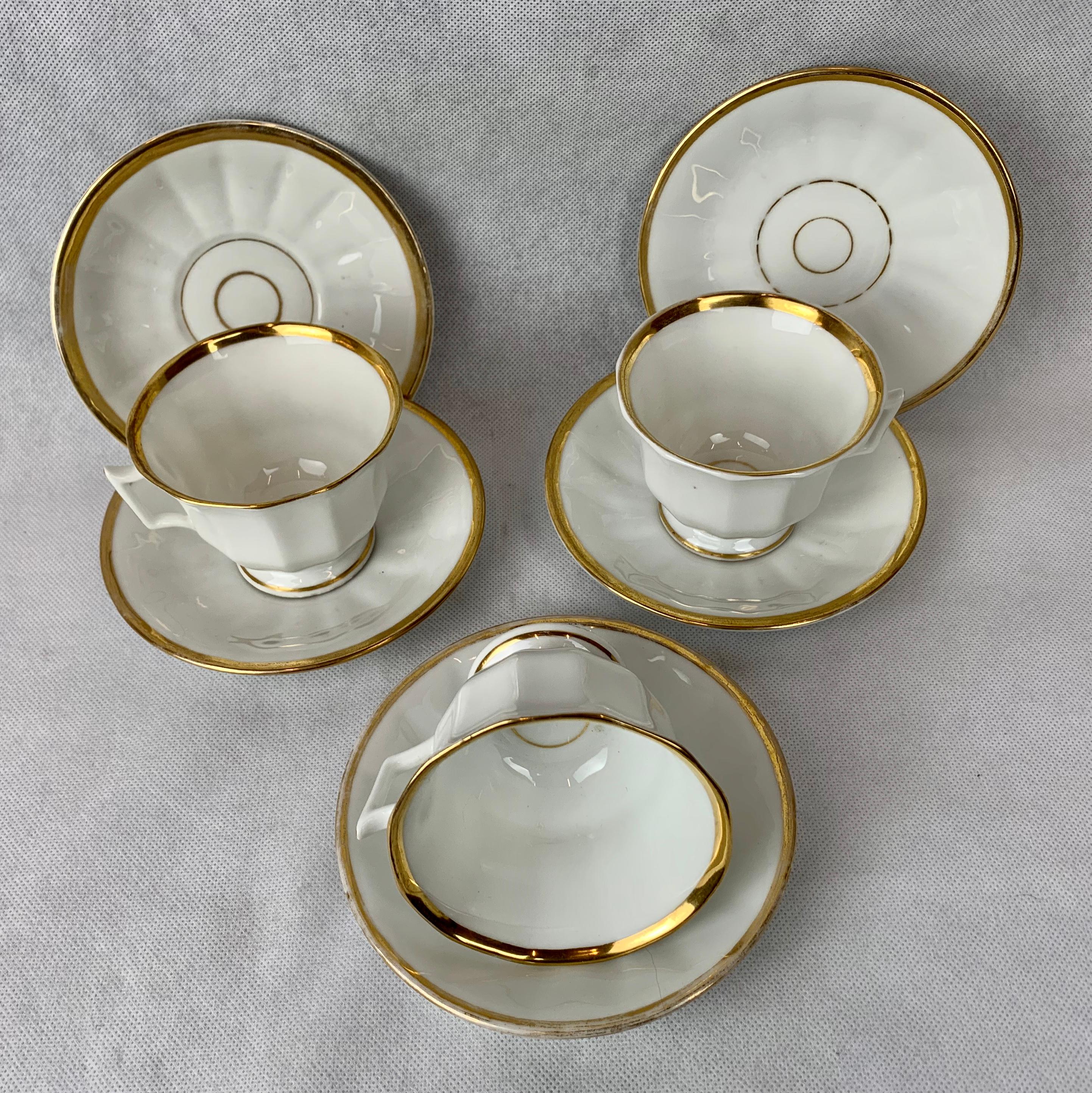 Old Paris Porcelain Tea Service for 8- 32 Pce. Porcelain with Gold Trim 2