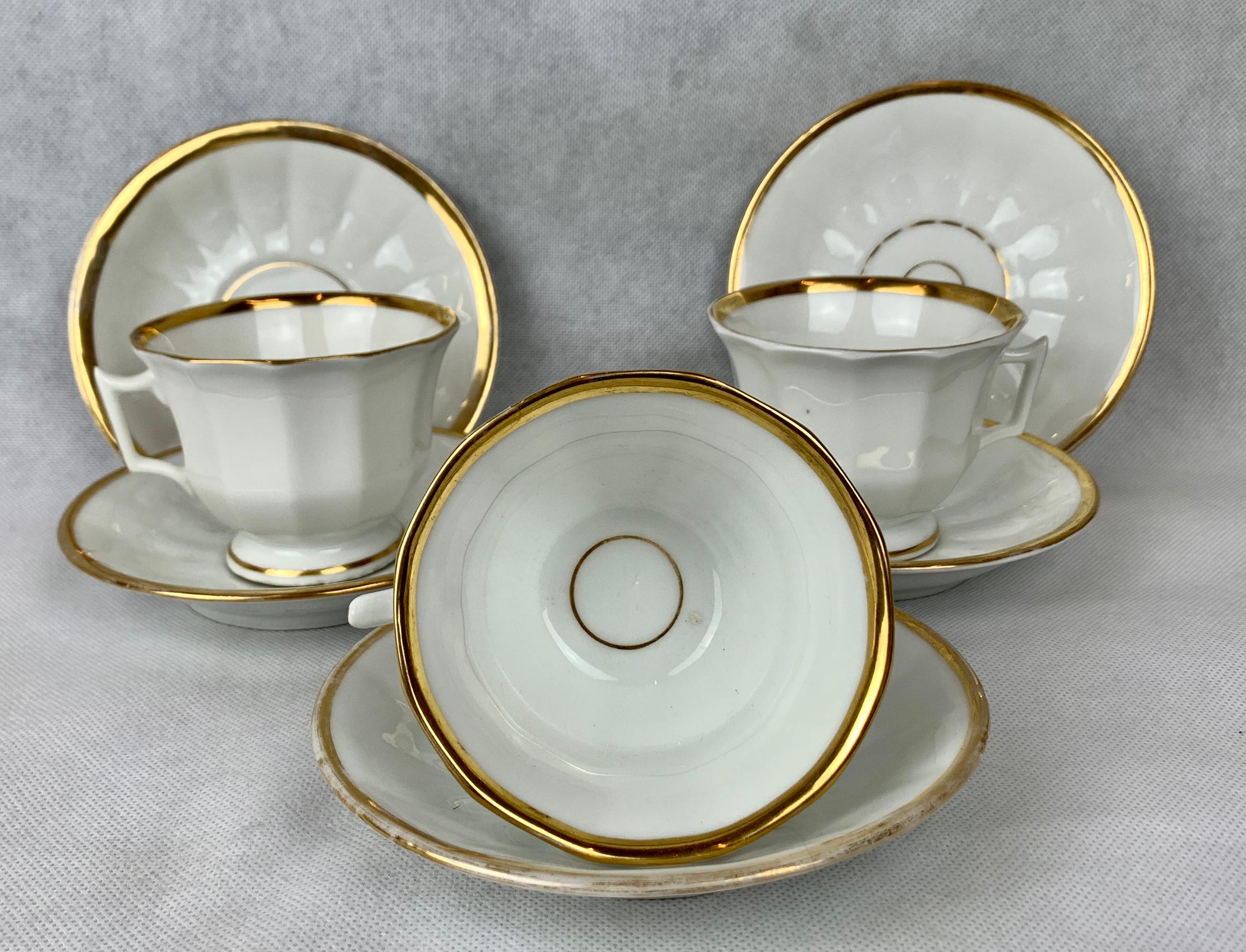 Old Paris Porcelain Tea Service for 8- 32 Pce. Porcelain with Gold Trim 3