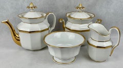 Old Paris Porcelain Tea Service for 8- 32 Pce. Porcelain with Gold Trim