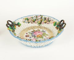 Old Paris Porcelain Basket by Jacob Petit, circa 1840