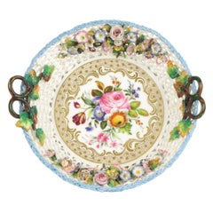 Old Paris Porcelain Basket by Jacob Petit, circa 1840