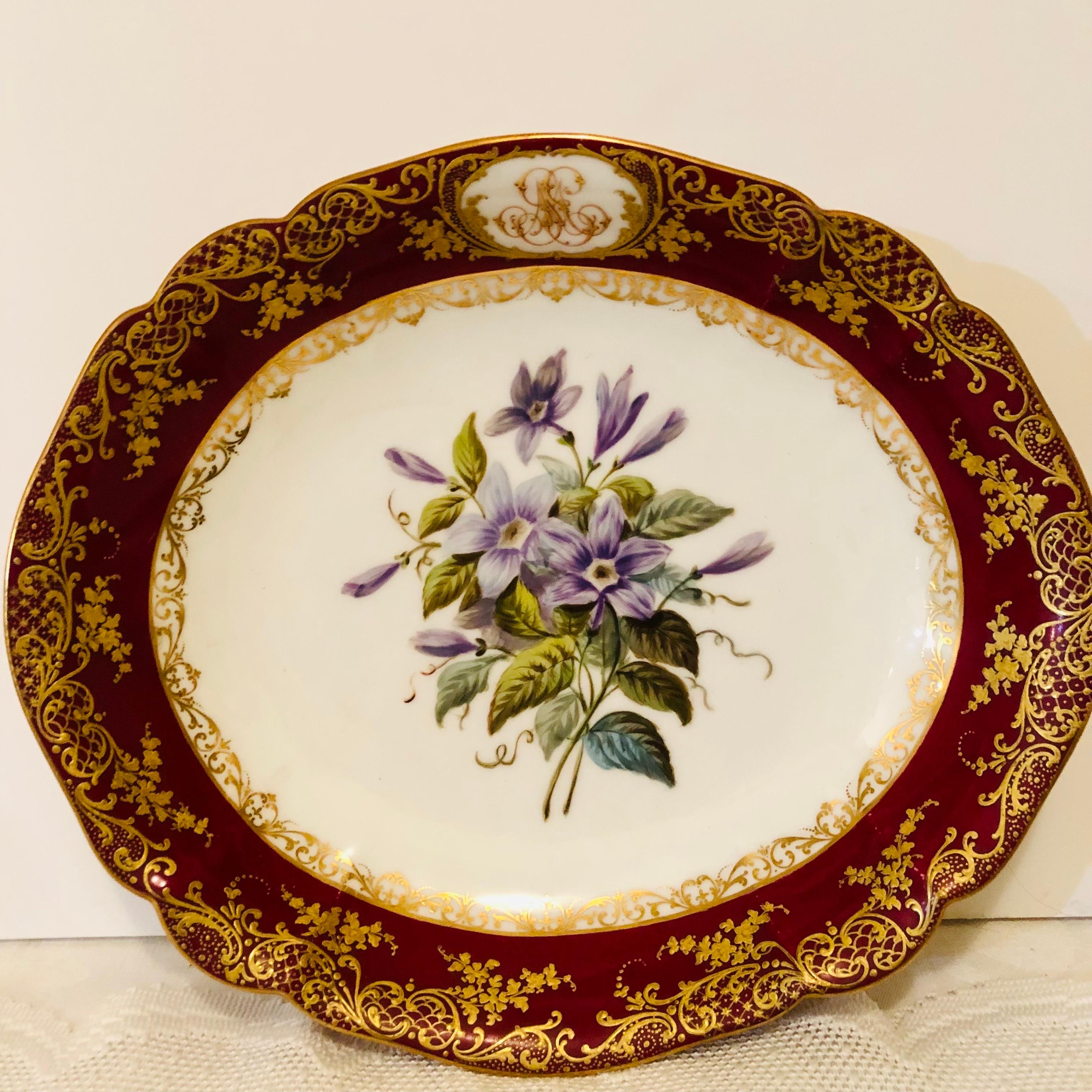Old Paris Porcelain Bowl Masterfully Hand Painted With Clematis Signed Boyer 2