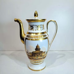Caffettiera in porcellana Old Paris, Periodo Impero, CIRCA 1800