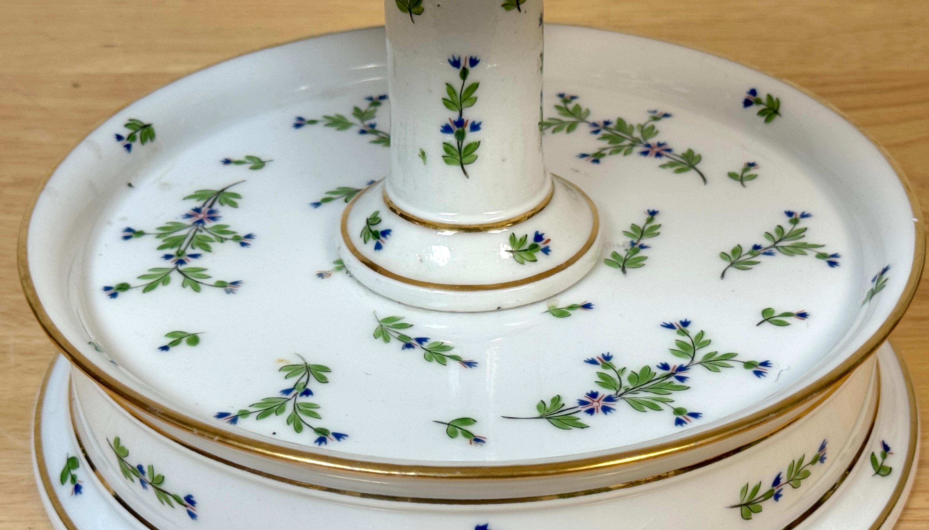 Old Paris Porcelana y Bronce Dorado  Compote/Tazza 