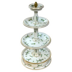 Old Paris Porcelain & Gilt Bronze  'Forget Me Not' Four Tiered Compote/Tazza