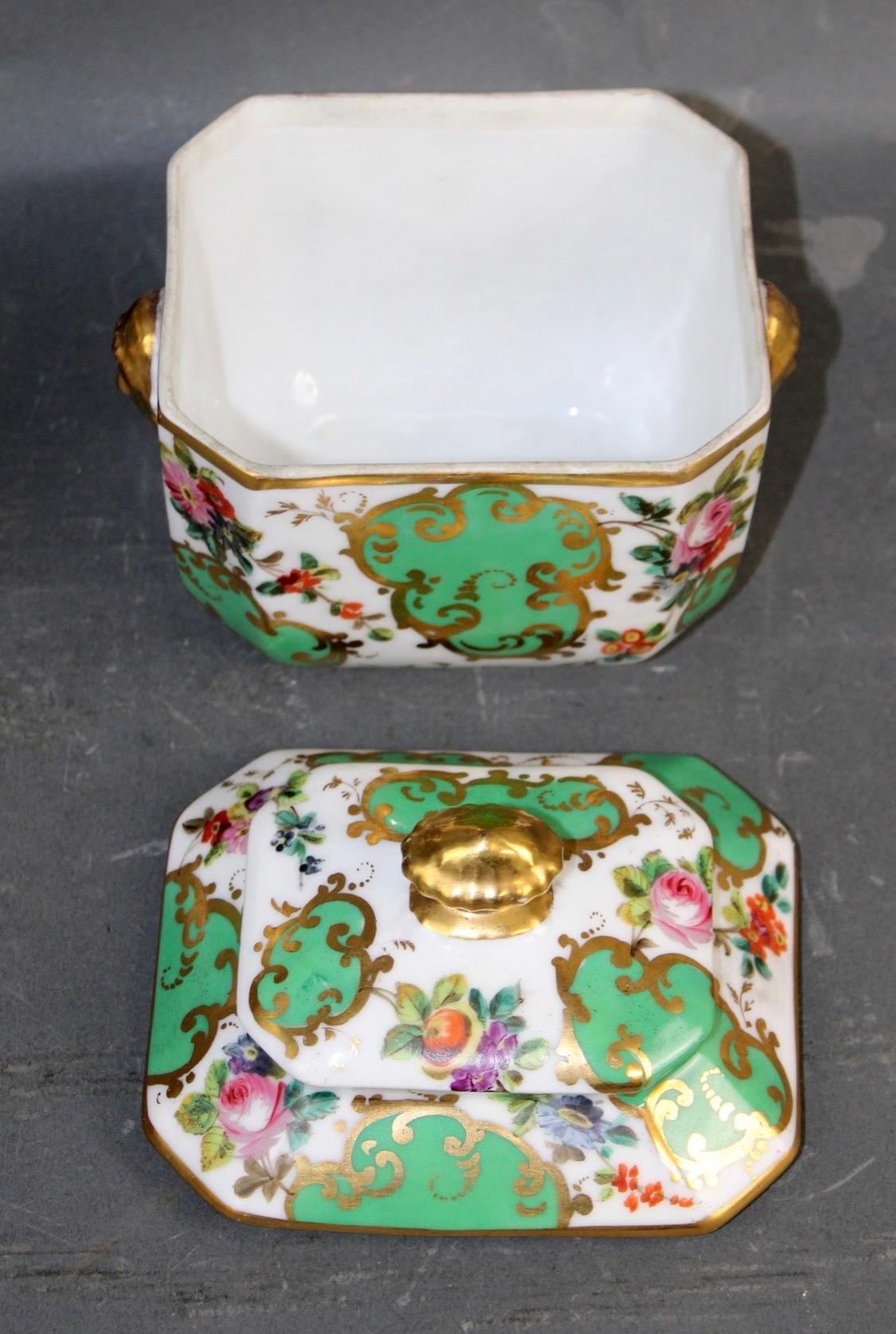 French Old Paris Porcelain Gilt & Floral Enamel Hand Painted Coffee & Tea Service Set For Sale