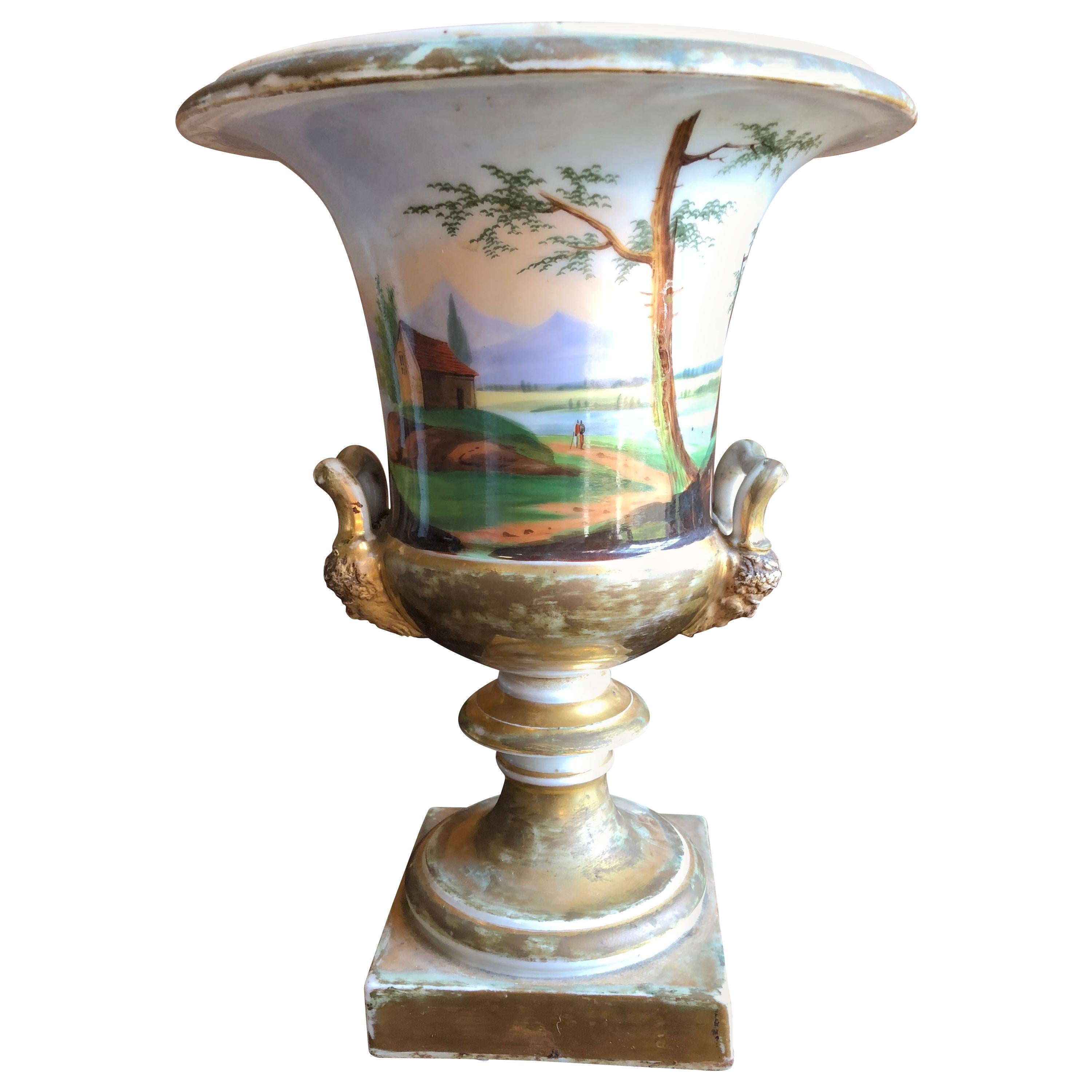 Old Paris Porcelain Urn, 18th Century