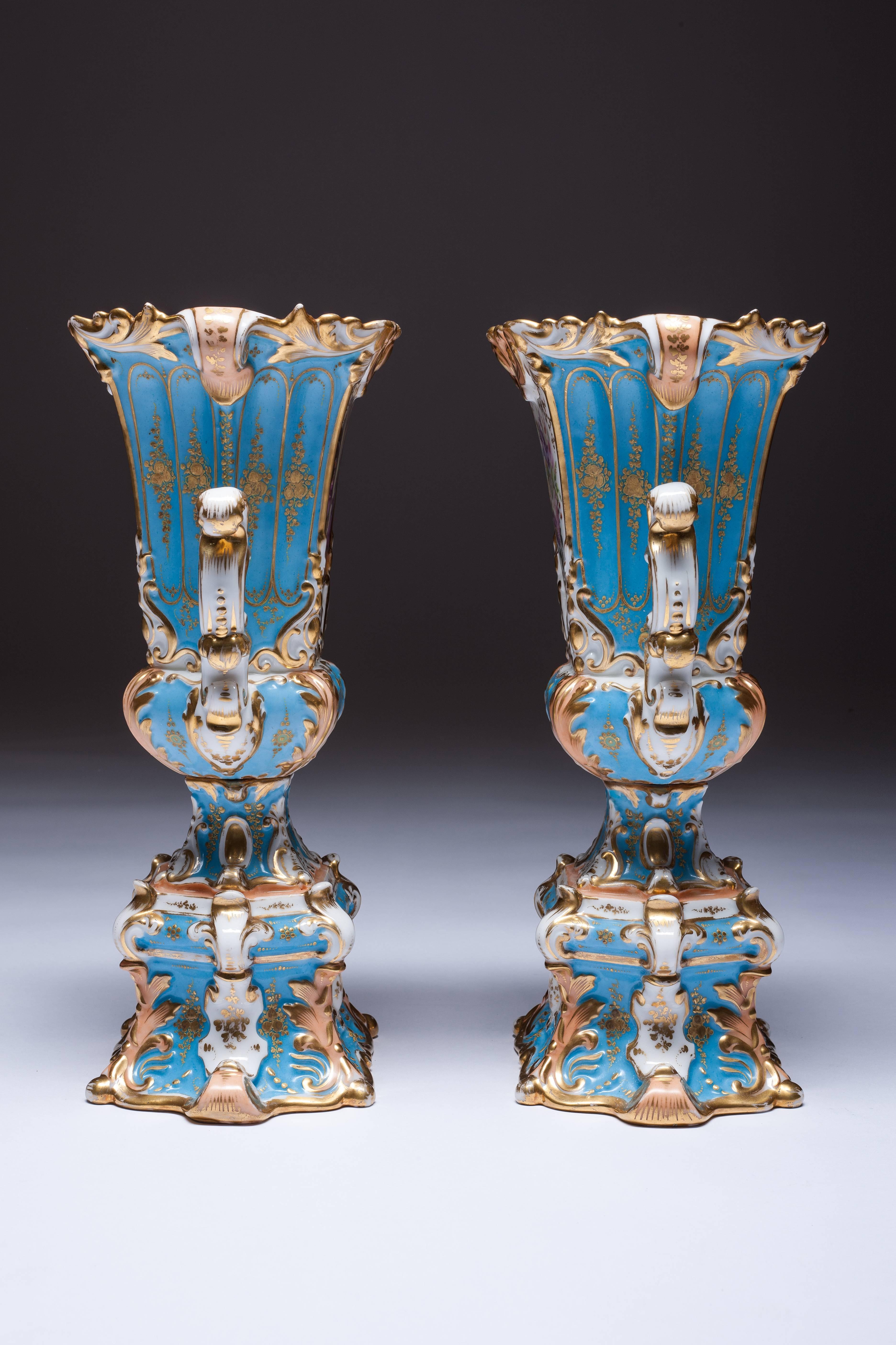 Porcelain Old Paris vases For Sale