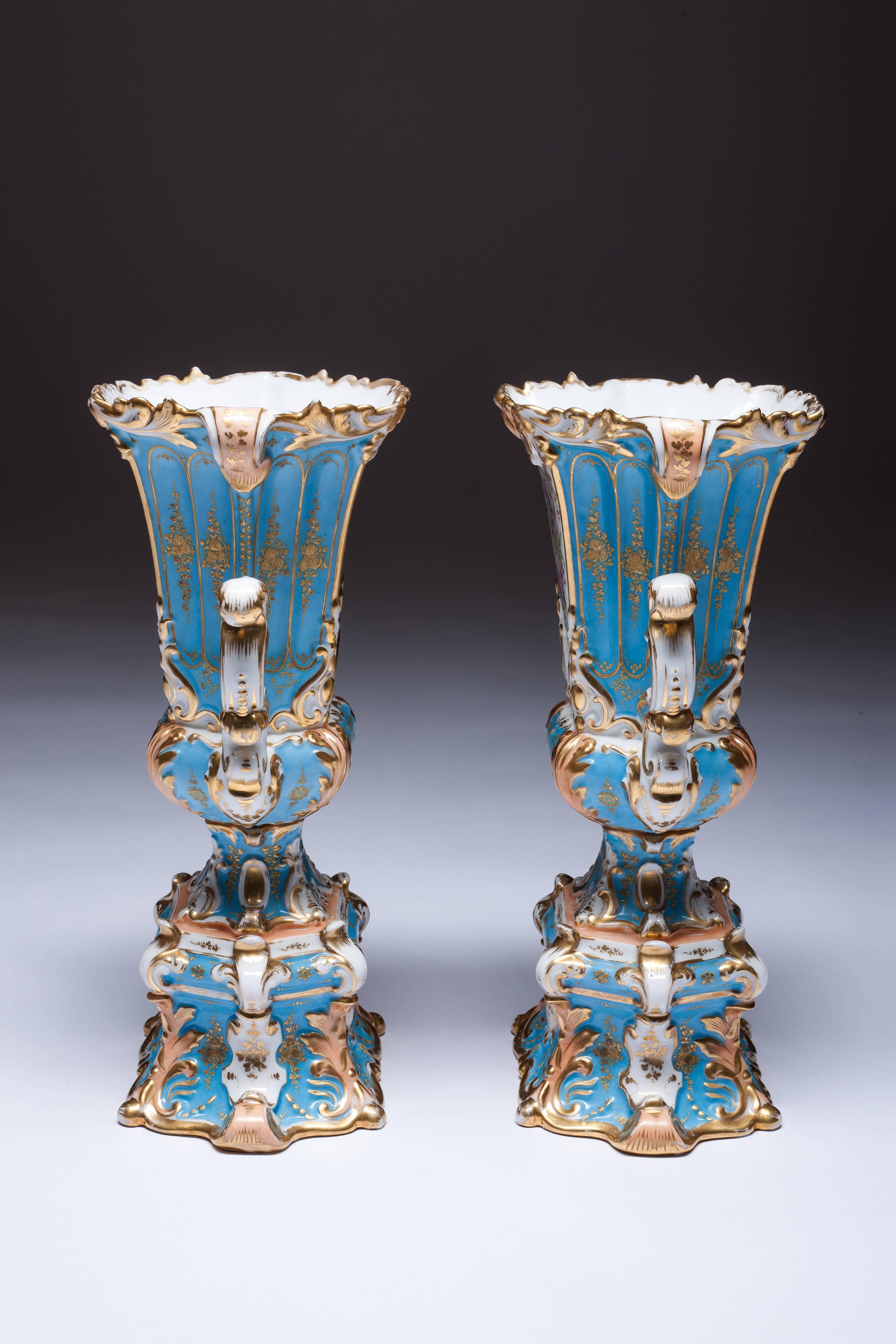 18th Century Old Paris vases For Sale