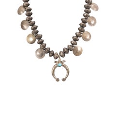 Old Pawn Native Coin Squash Blossom Necklace