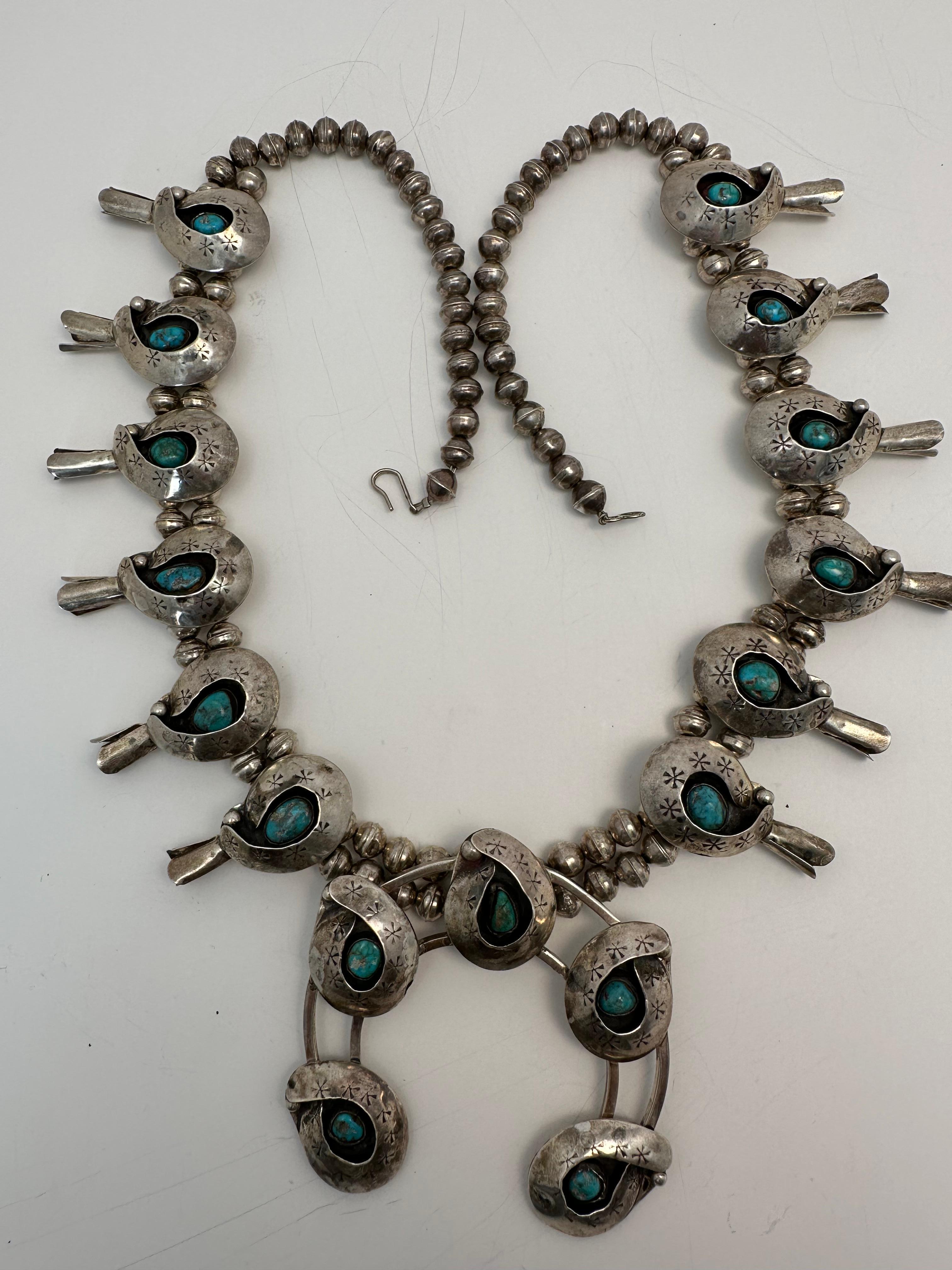Old Pawn Navajo Sterling Silver .925 Handmade Turquoise 24
