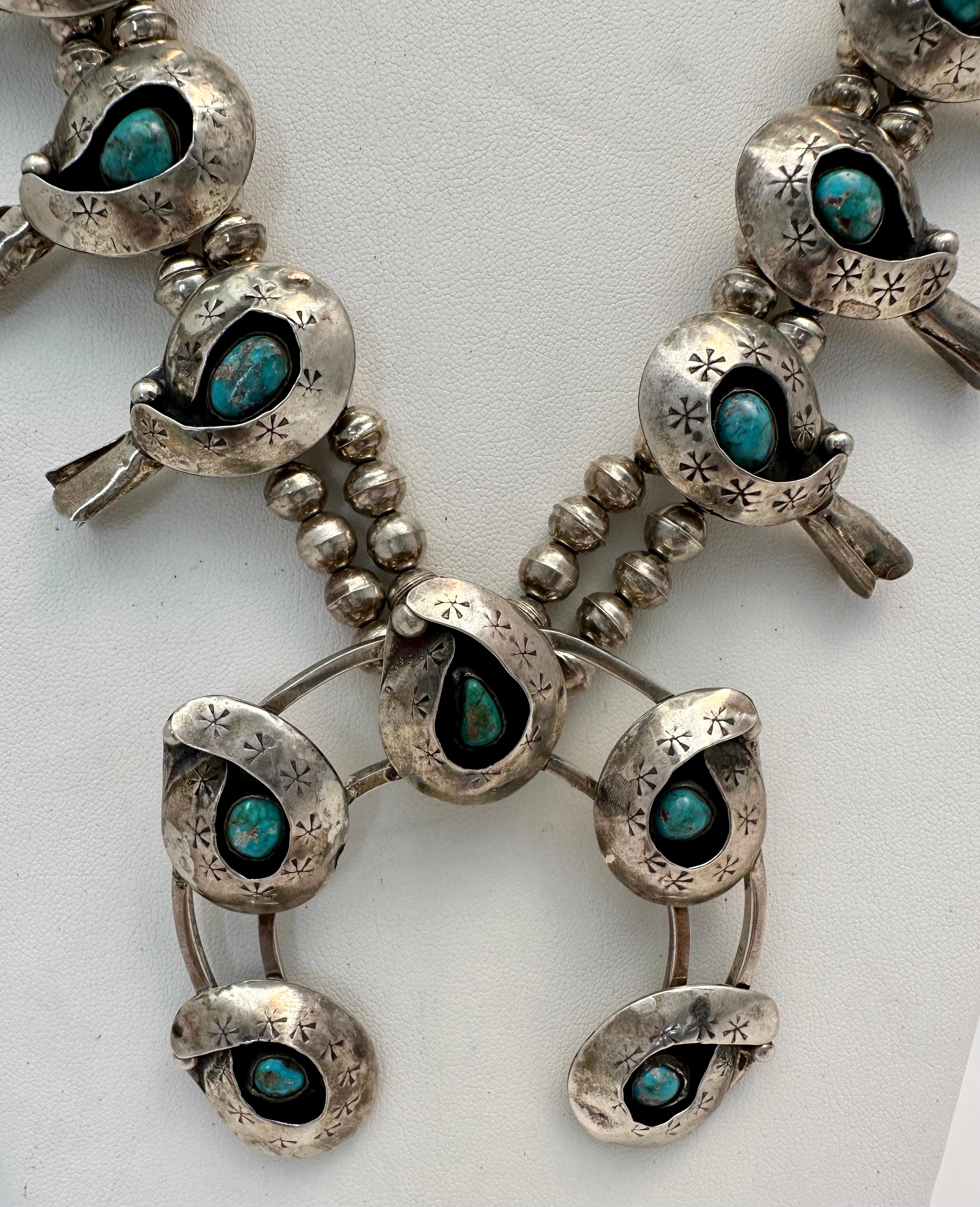 Old Pawn Navajo Sterling Silver .925 Handmade Turquoise 24