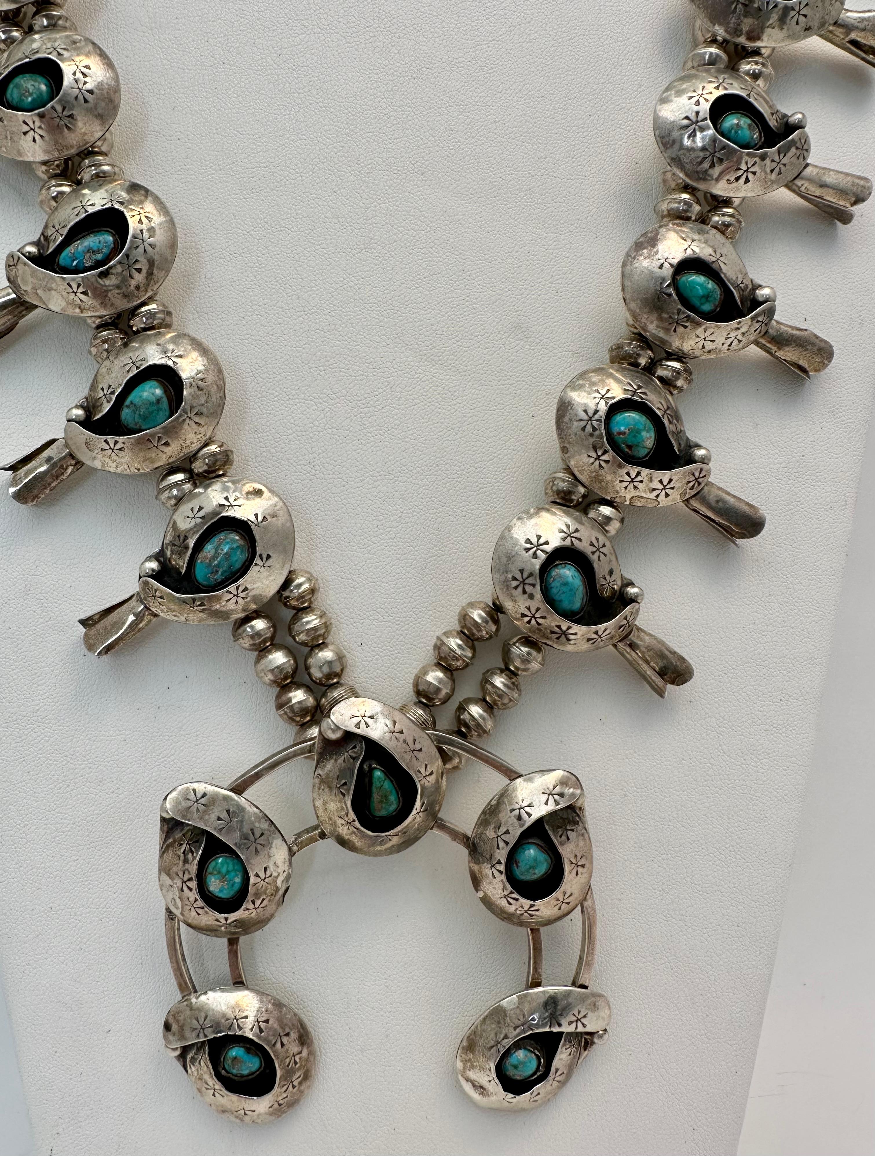 Women's Old Pawn Navajo Sterling Silver .925 Handmade Turquoise 24