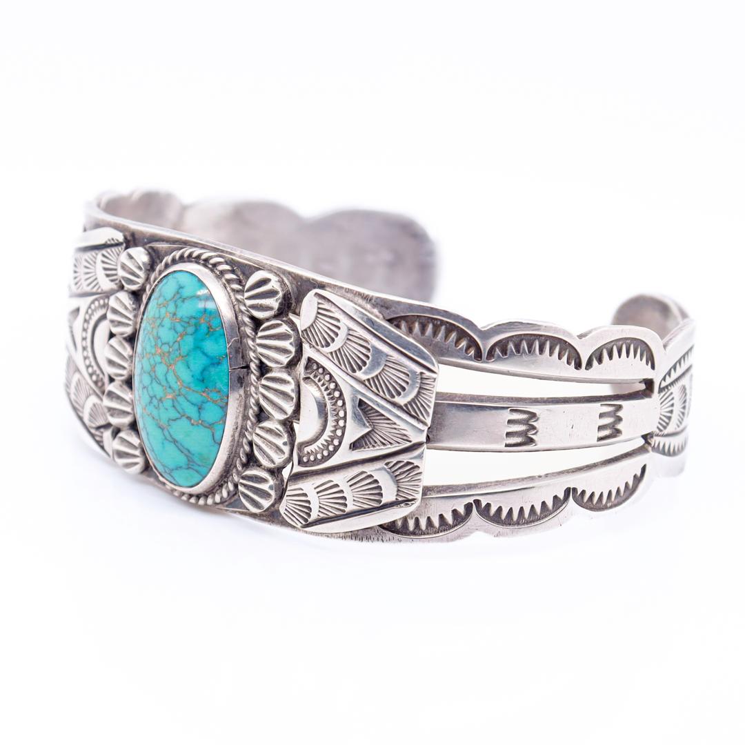 turquoise with silver matrix