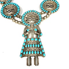 Old Pawn Turquoise Kachina Necklace