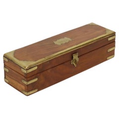 Old Pen Box Wood and Brass Anglo-Indian