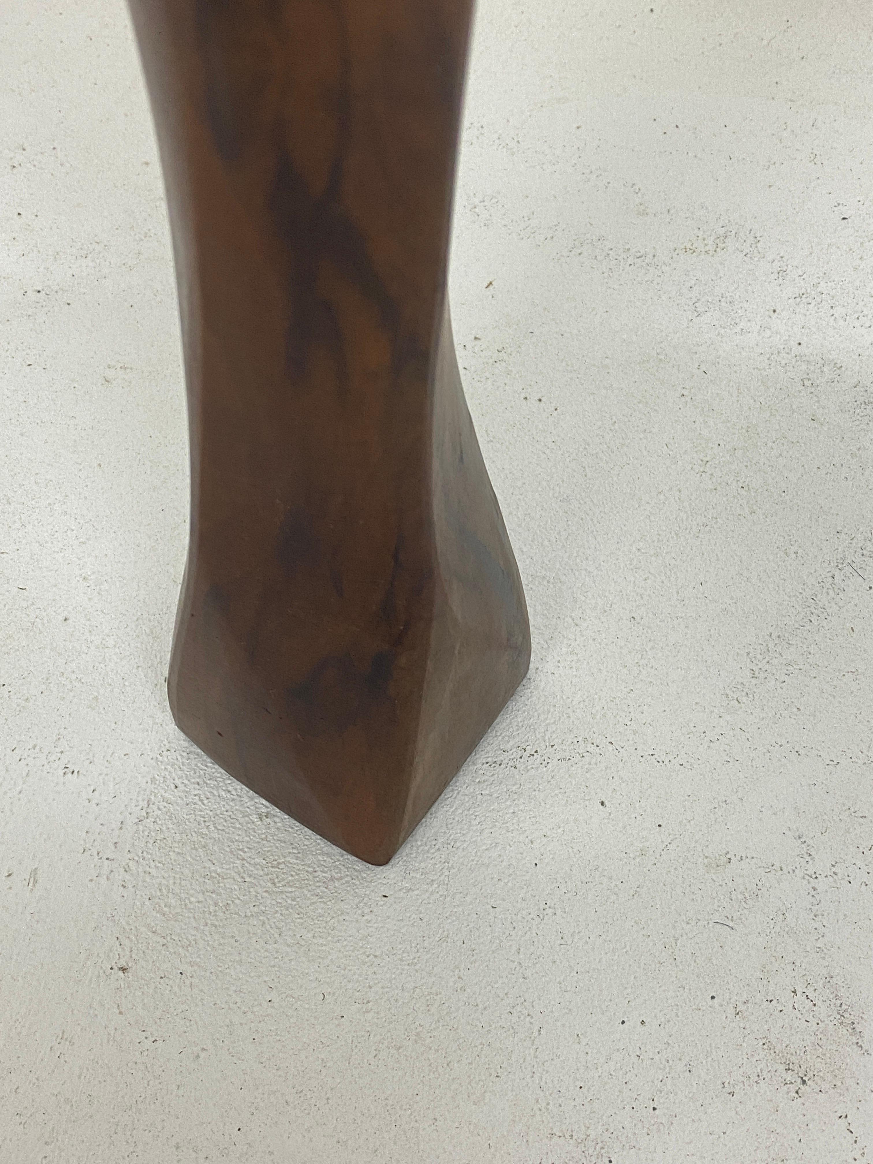 Late 20th Century Old Pepper Mill in Olive Wood, Circa 1970, France For Sale