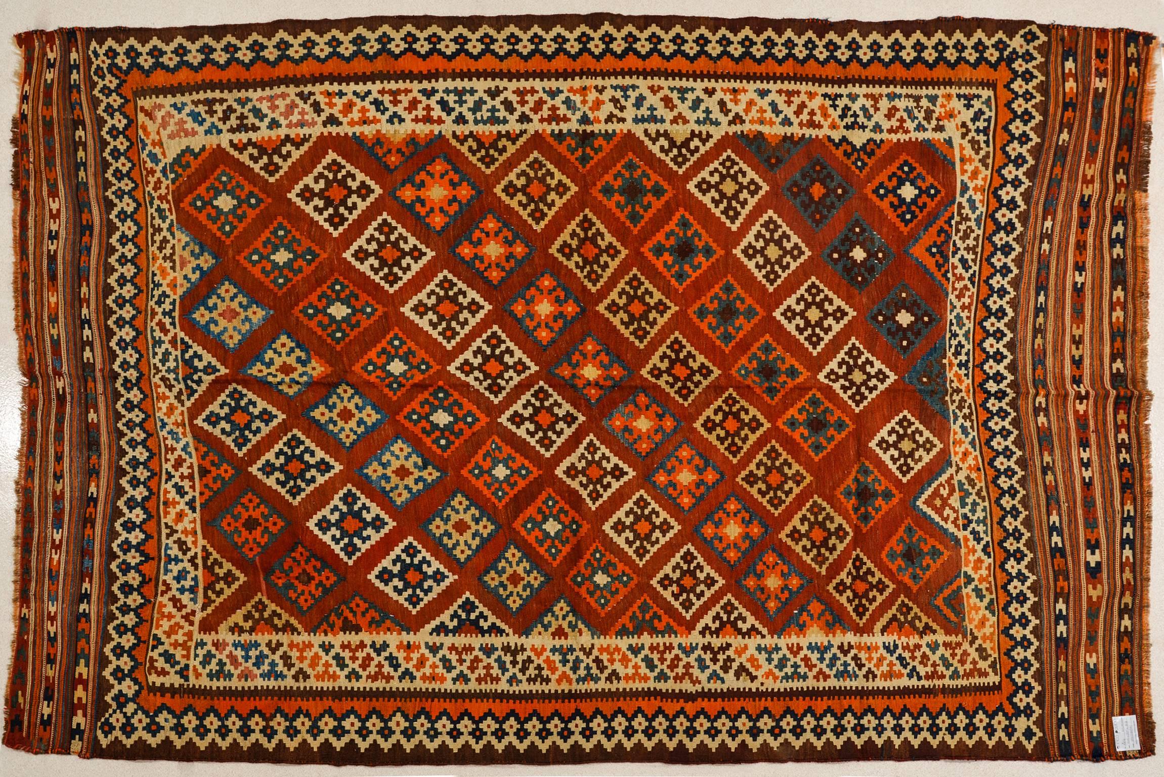 Other Old Perfect Azeri Kilim from Private Collection For Sale