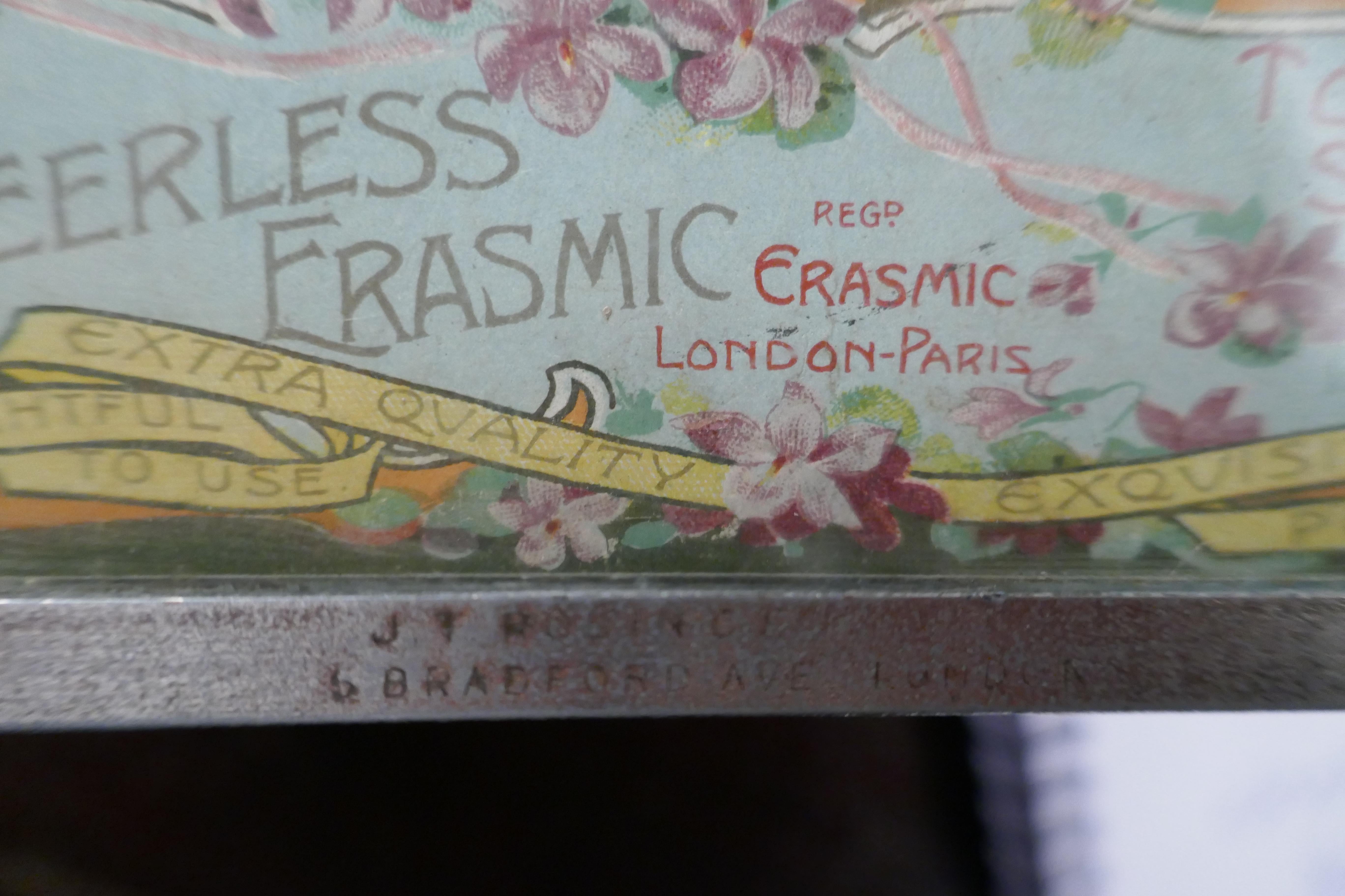 Edwardian Old Perfume, Chemist Shop Display Cabinet, Erasmic Soaps and Boxes