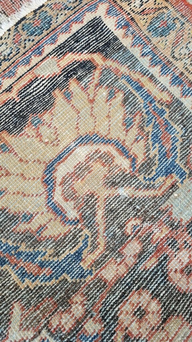 Tappeto d'area Old Persian 9x12 Mahal In condizioni deteriorate in vendita a West Hollywood, CA