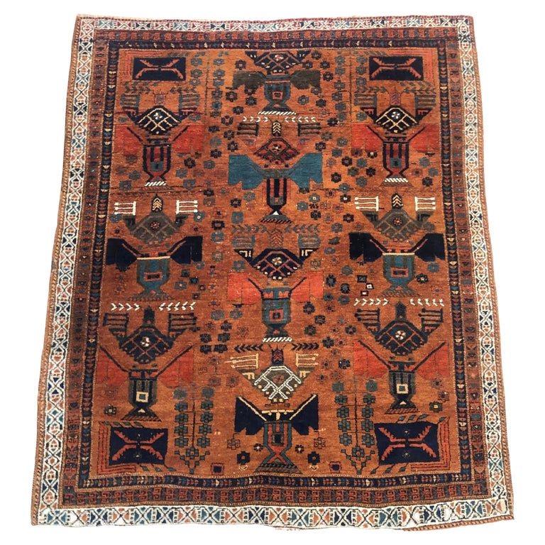 Old Persian Rug by the Afshari Tribes from the South of Iran, 1940s For ...