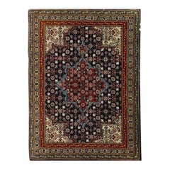 Old Persian Tabriz Masterpiece Handwoven Wool & Silk Area Rug 2′2″ × 2′9″