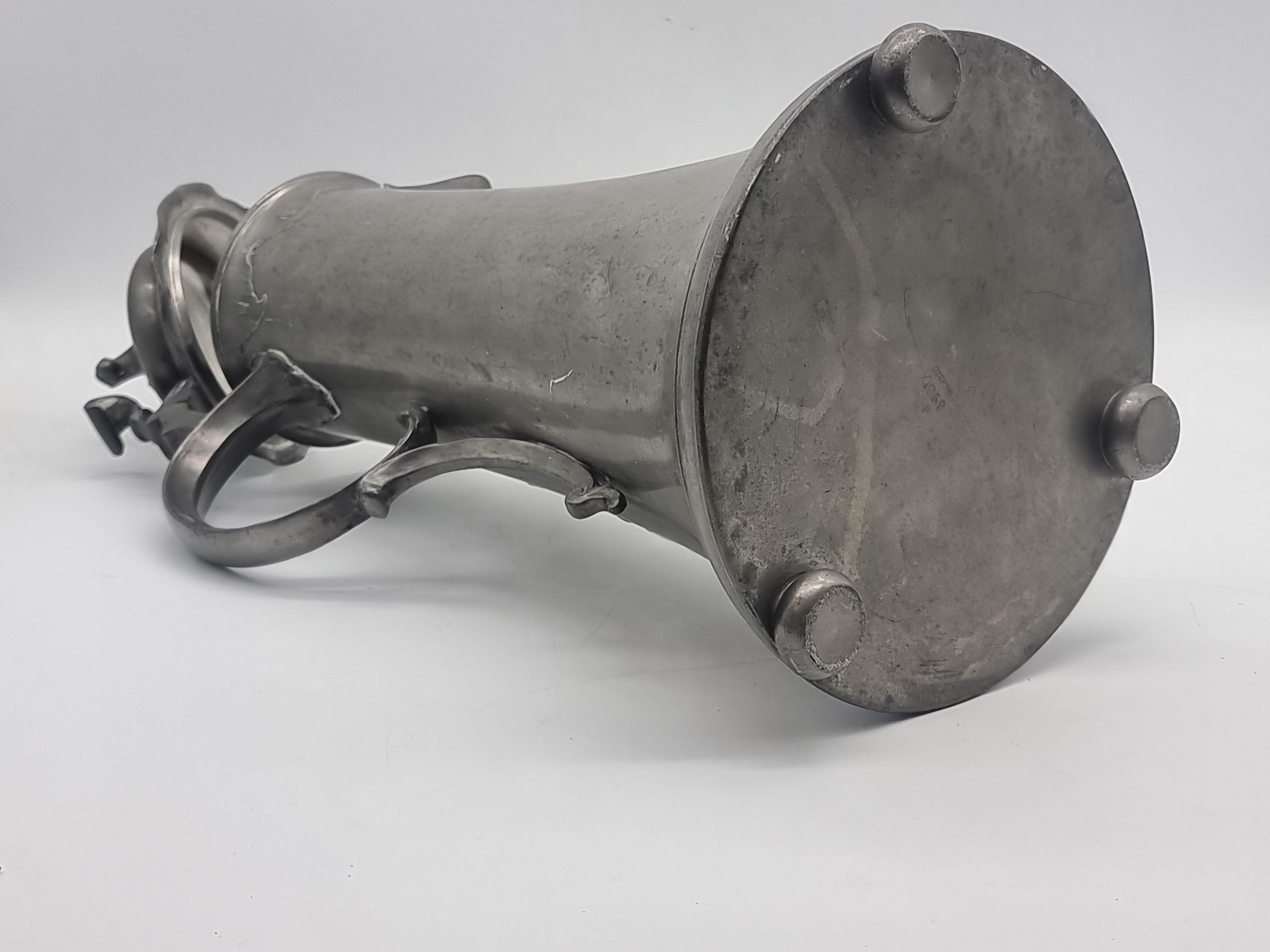 Alte Zinnkrug / Can Jugendstil Kayserzinn 4059 Kunststoff Pferdekopf Krug Tasse im Angebot 14