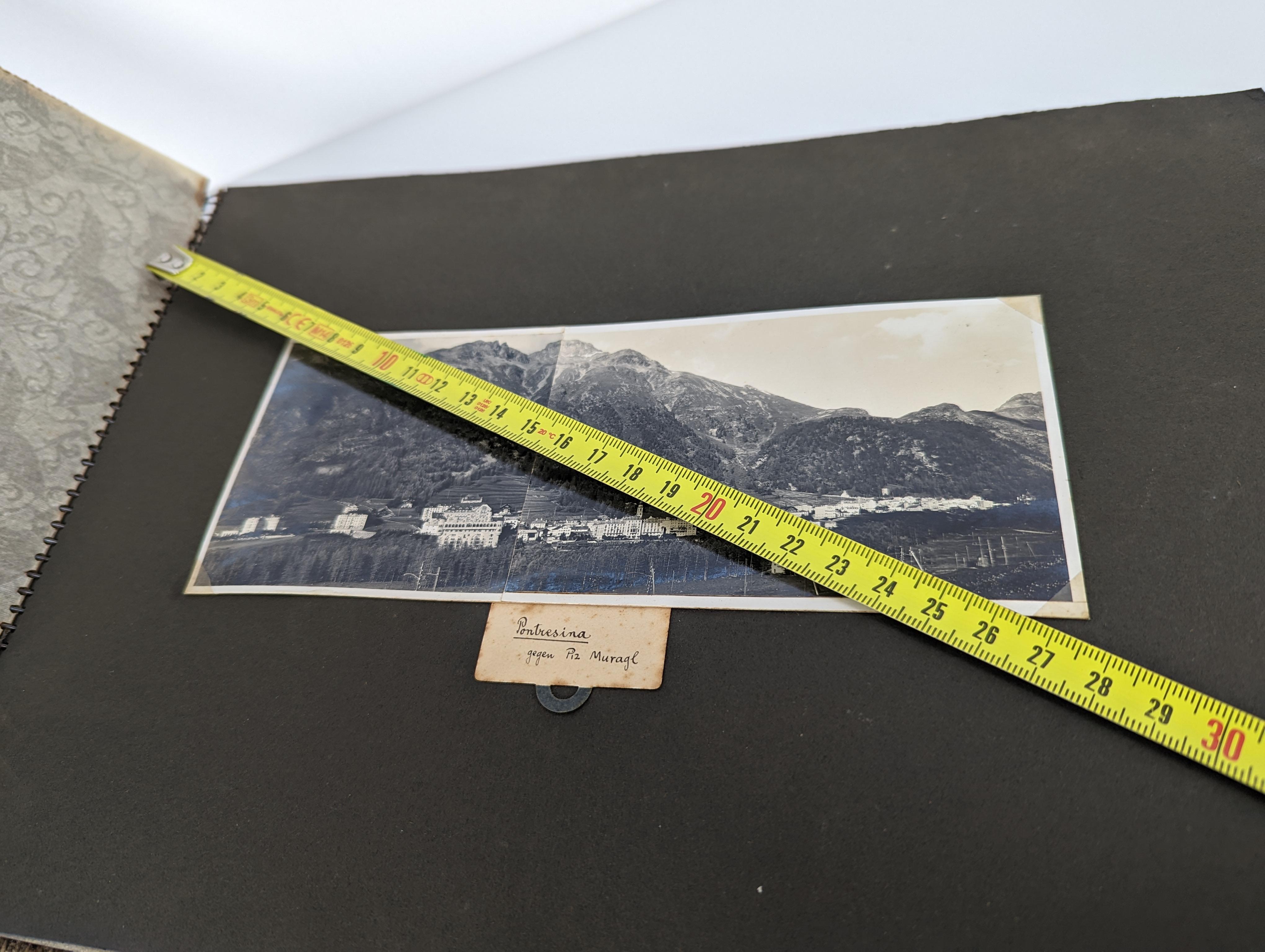 Old Photographic Album of Switzerland, Peaks, St Moriz, Zurich, Etc. Panoramic For Sale 10