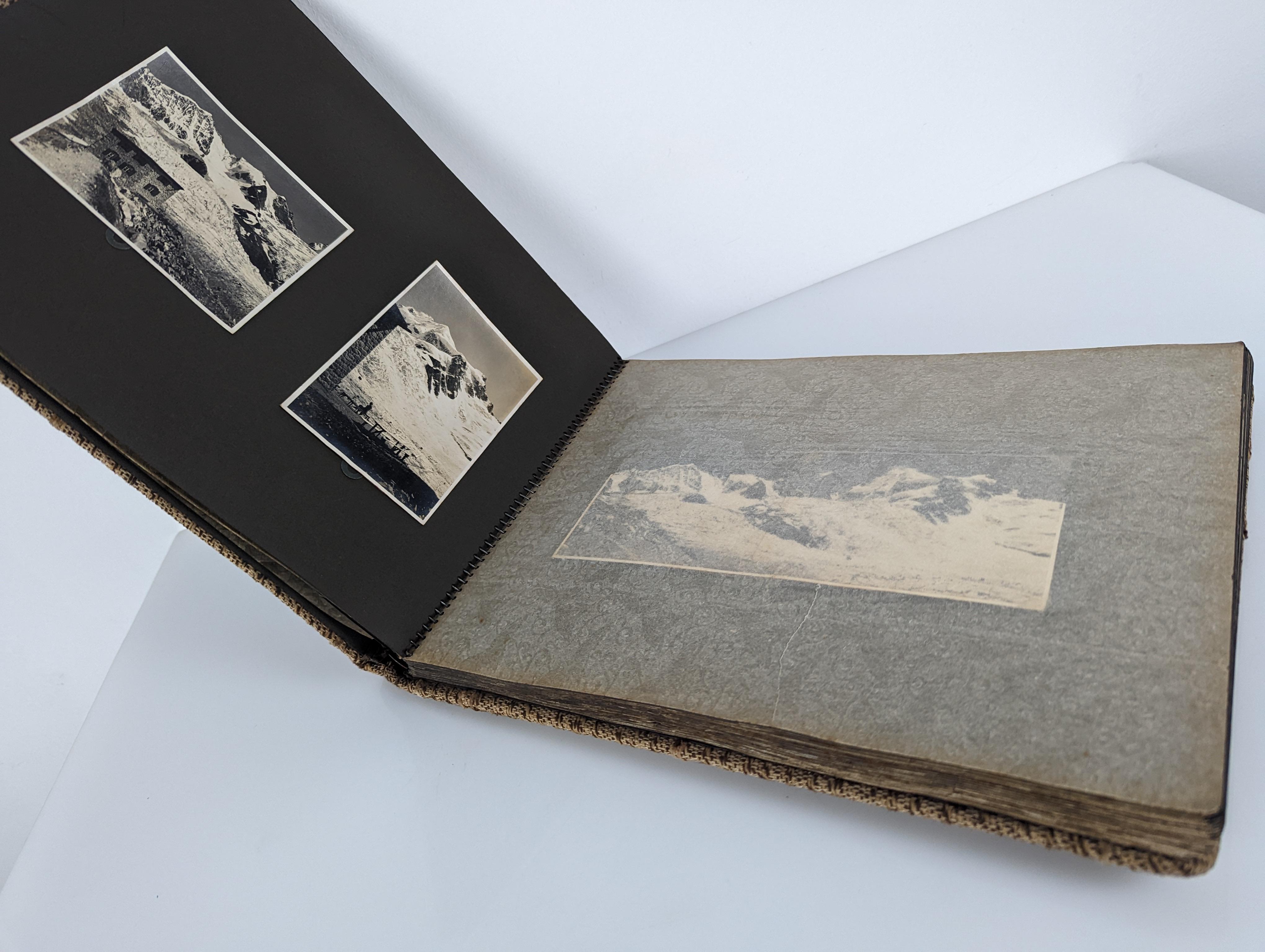 Old Photographic Album of Switzerland, Peaks, St Moriz, Zurich, Etc. Panoramic For Sale 11