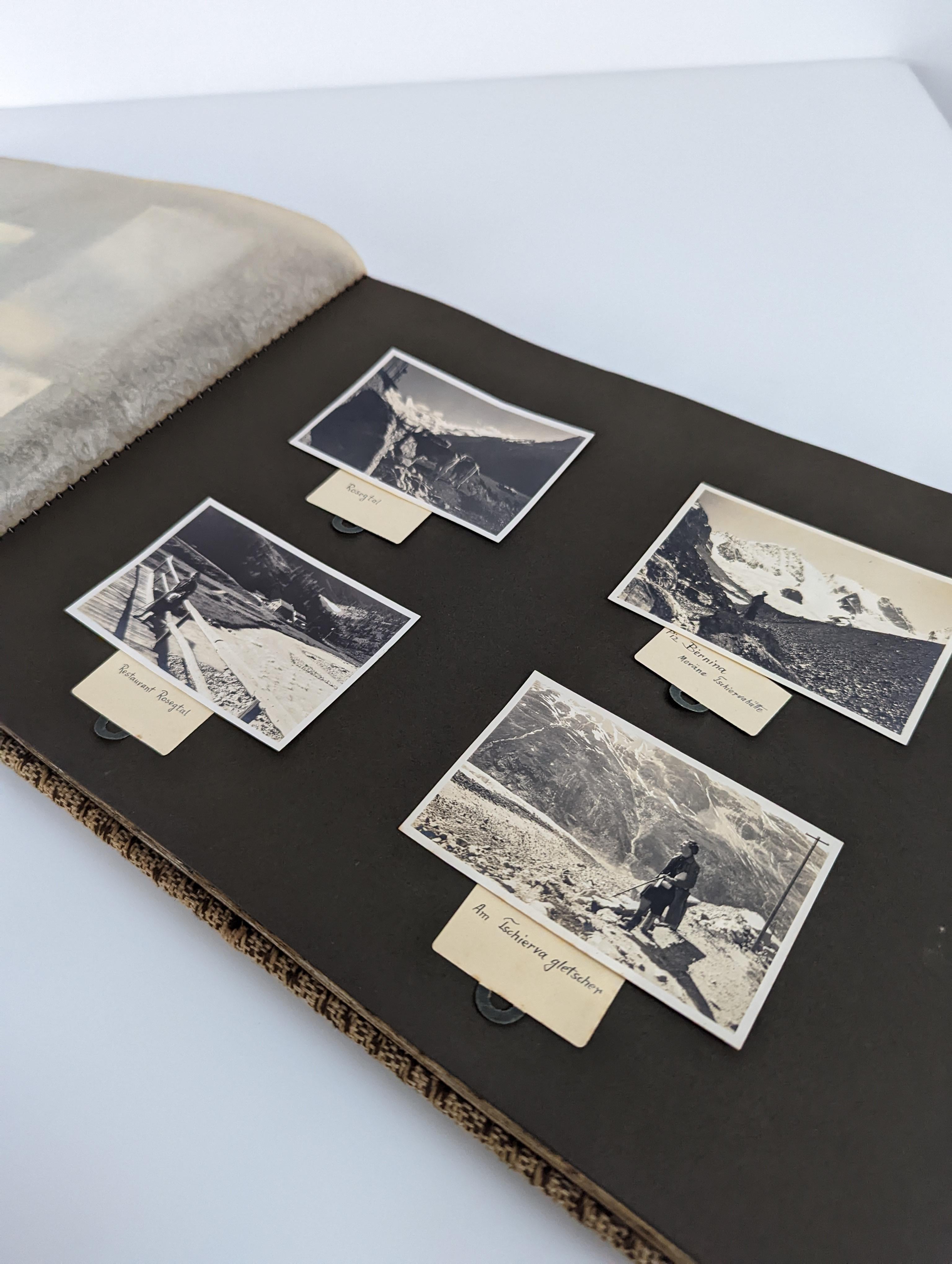 Old Photographic Album of Switzerland, Peaks, St Moriz, Zurich, Etc. Panoramic For Sale 3