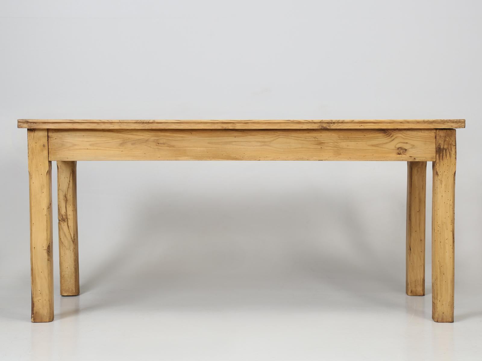 Old Pine Farm Table from France, Restored with a Traditional Beeswax Finish 6