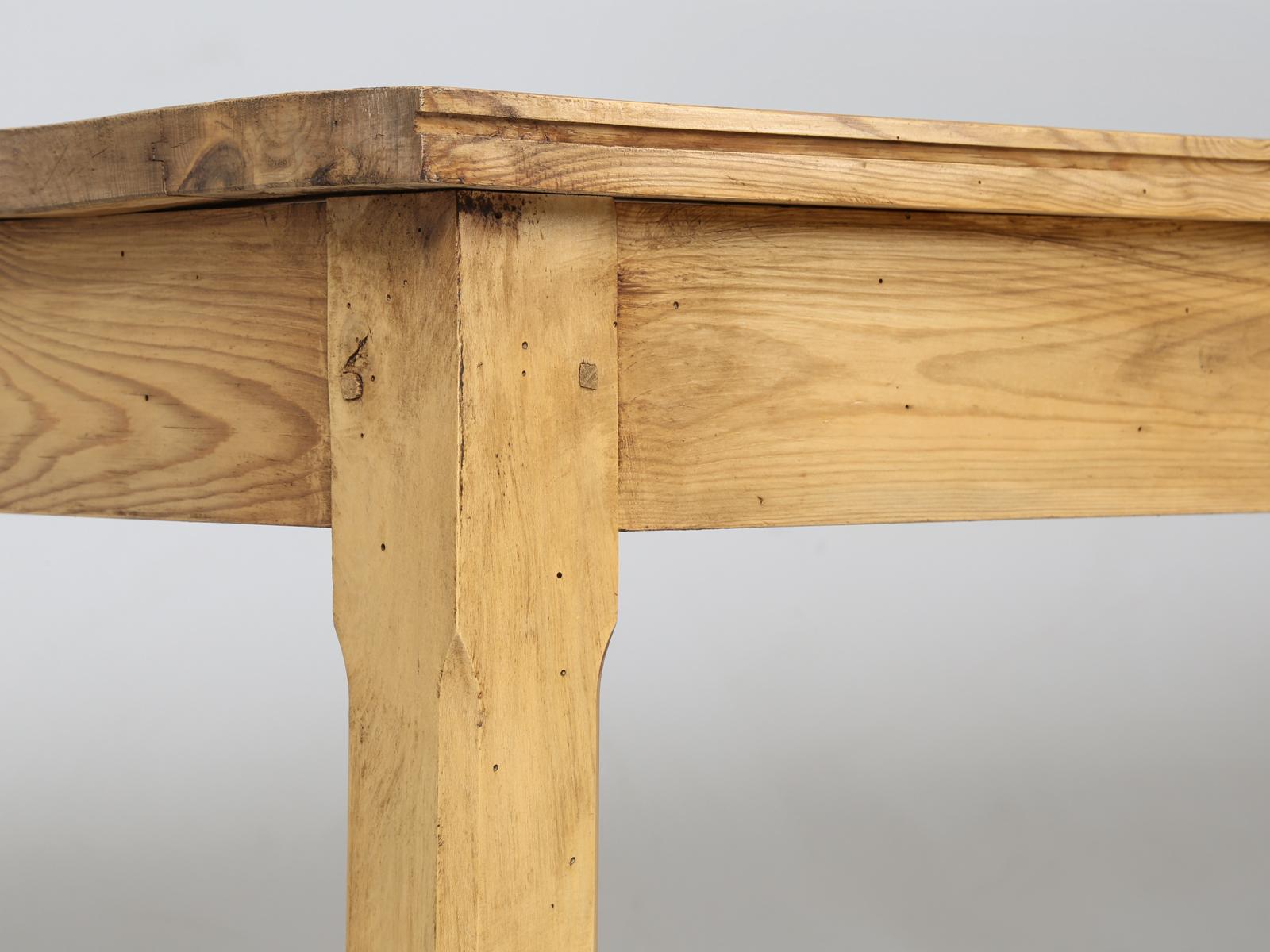 Old Pine Farm Table from France, Restored with a Traditional Beeswax Finish 8